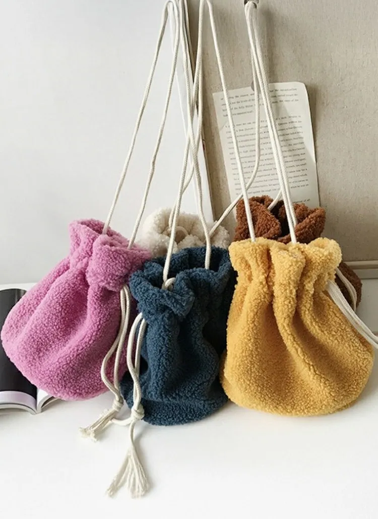 ウール混ボア巾着ショルダーバッグ | 詳細画像1