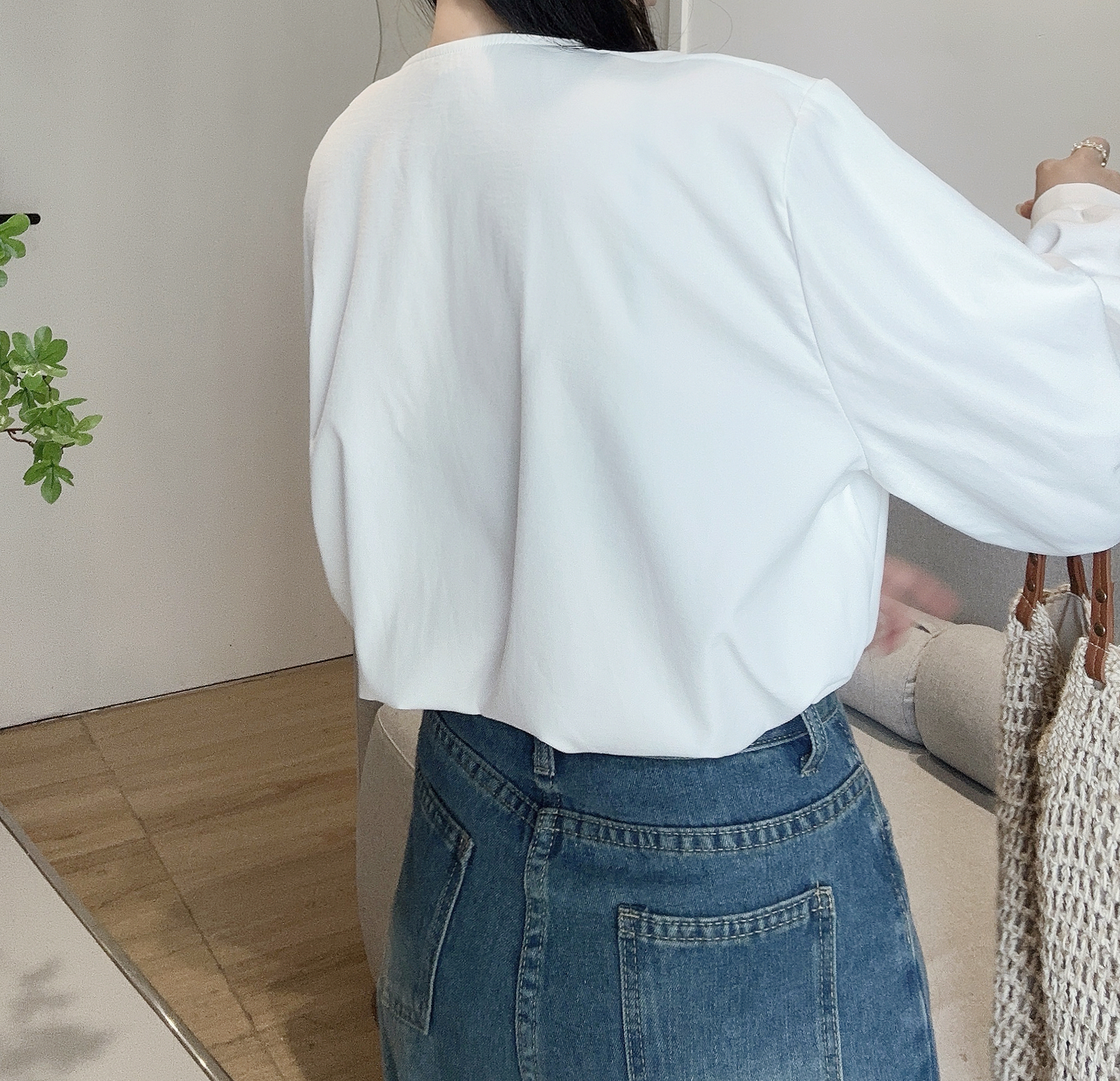 ドロストリボンネックボタンブラウス | 詳細画像4