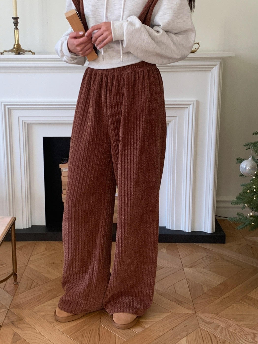 裏起毛リブ配色パーカー&ワイドパンツSET | 詳細画像16