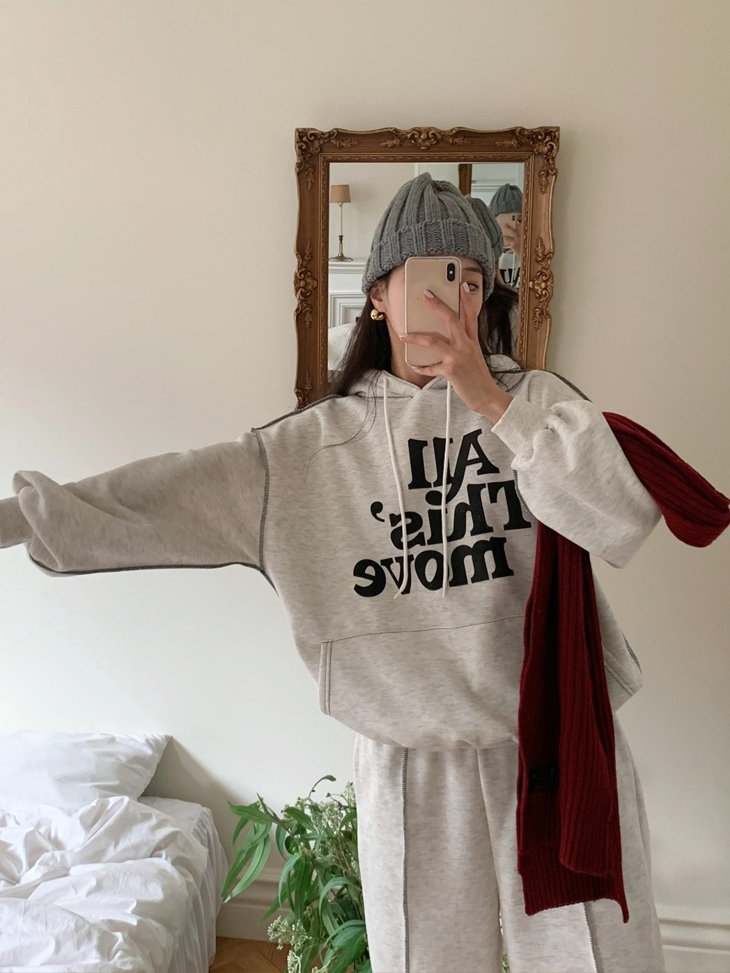 裏起毛moveステッチパーカー&ジョガーパンツSET | 詳細画像2