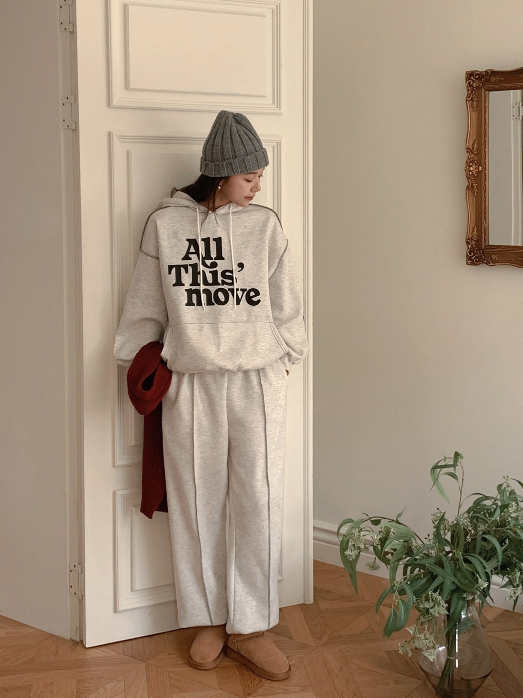 裏起毛moveステッチパーカー&ジョガーパンツSET | 詳細画像3