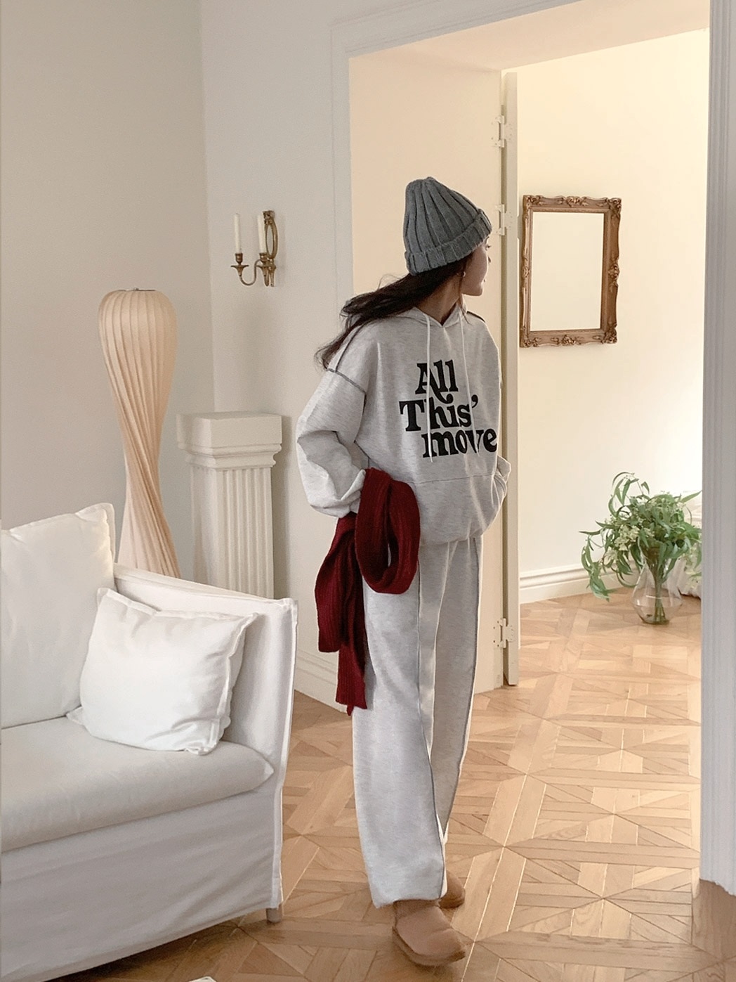 裏起毛moveステッチパーカー&ジョガーパンツSET | 詳細画像8