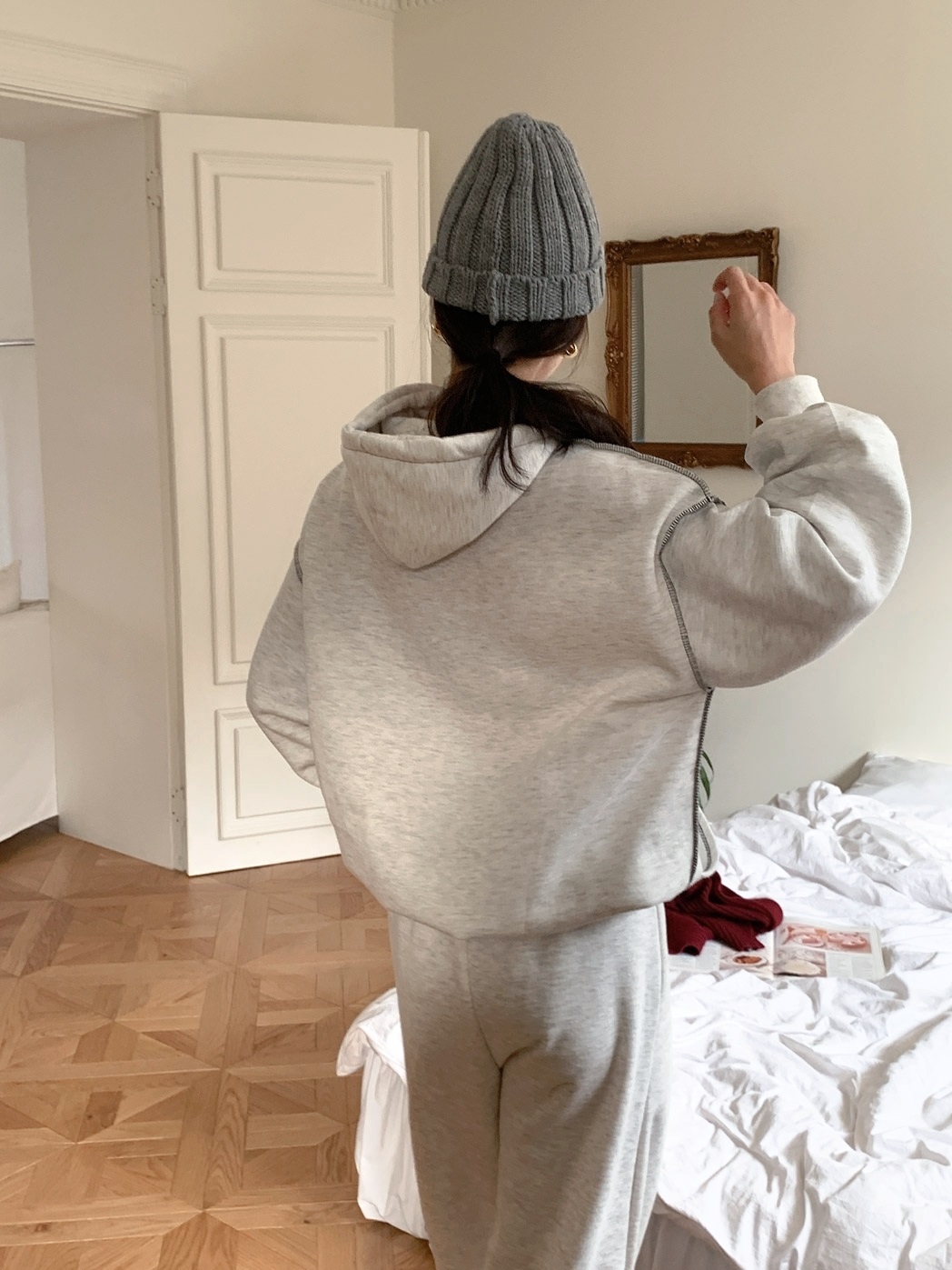 裏起毛moveステッチパーカー&ジョガーパンツSET | 詳細画像14