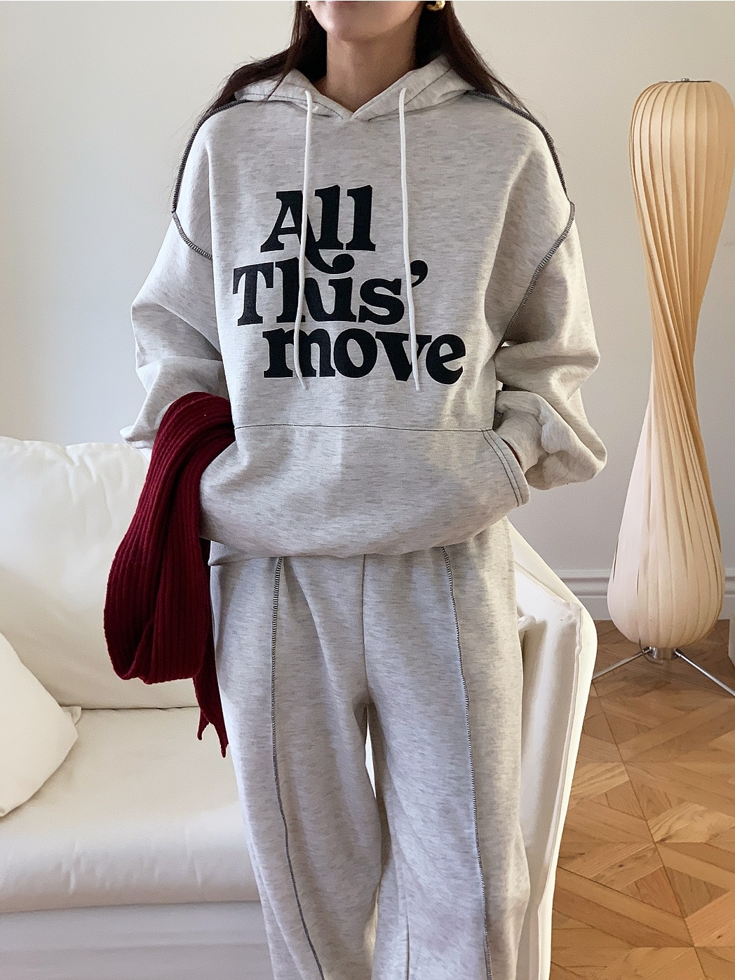 裏起毛moveステッチパーカー&ジョガーパンツSET | 詳細画像13