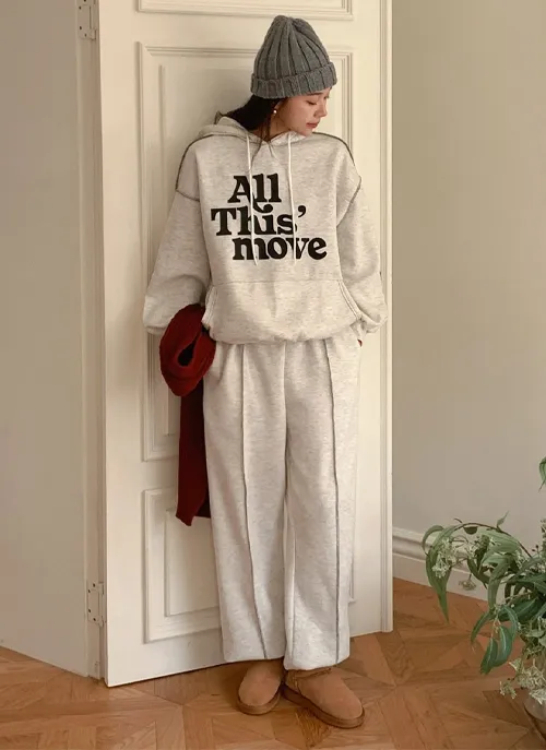 裏起毛moveステッチパーカー&ジョガーパンツSET | 詳細画像1