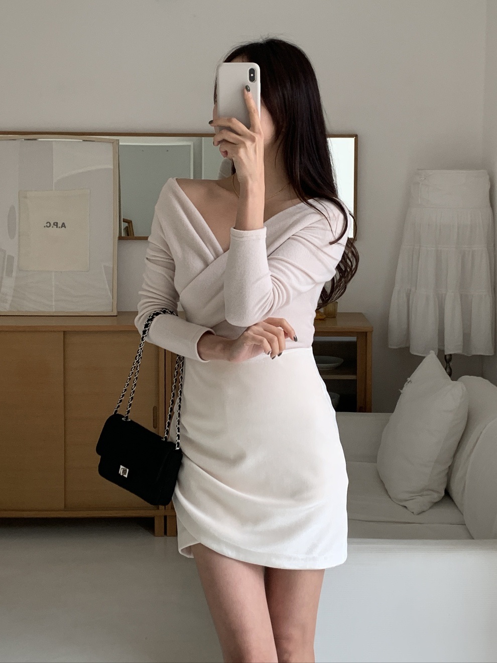 2WAY両起毛カシュクールVネックTシャツ | 詳細画像14