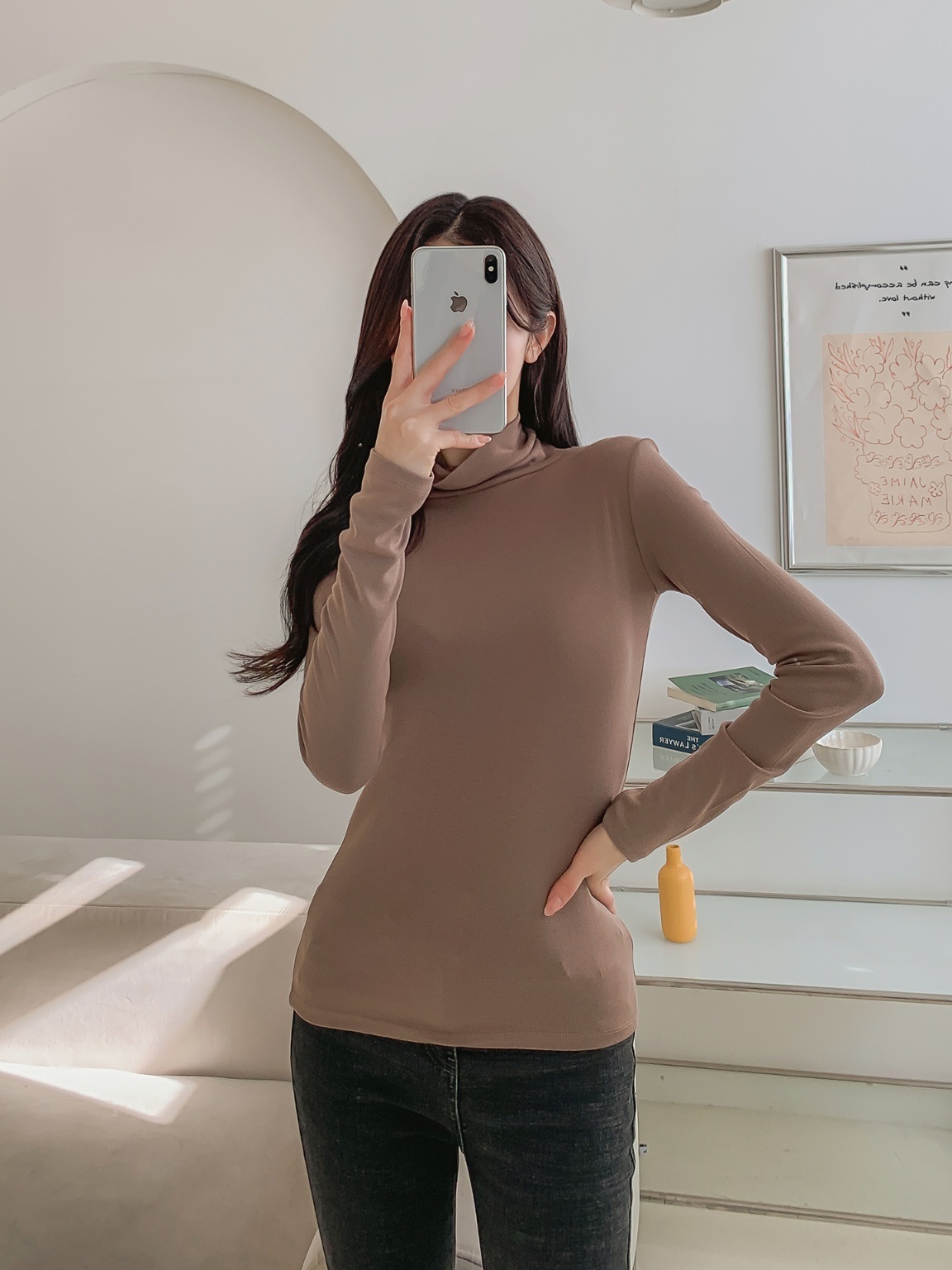 ハイネックスリムリブTシャツ | 詳細画像8