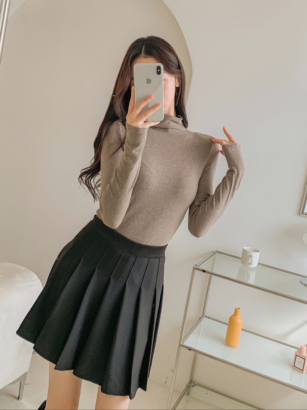 両起毛アンゴラ混モックネックTシャツ | 詳細画像4