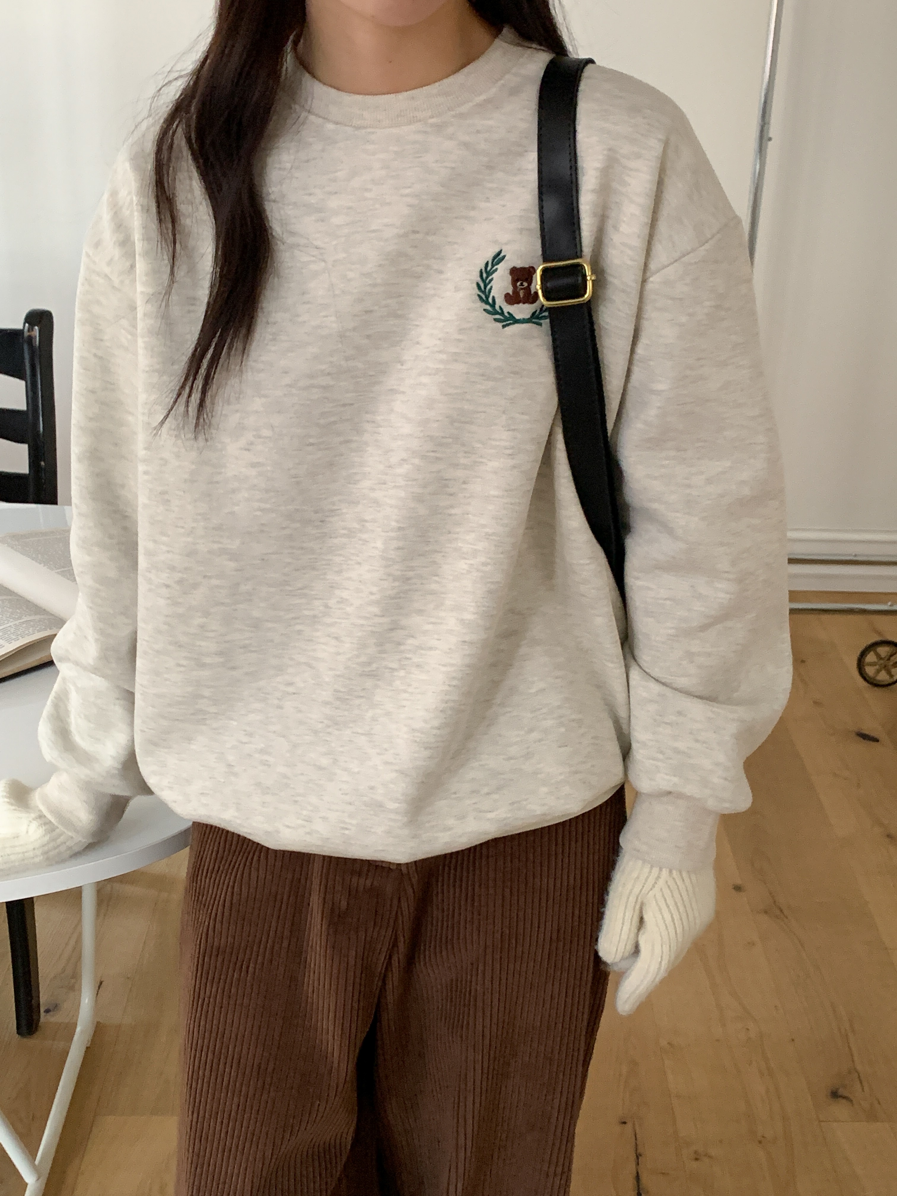 裏起毛ベアエンブレム刺繍スウェット | 詳細画像8