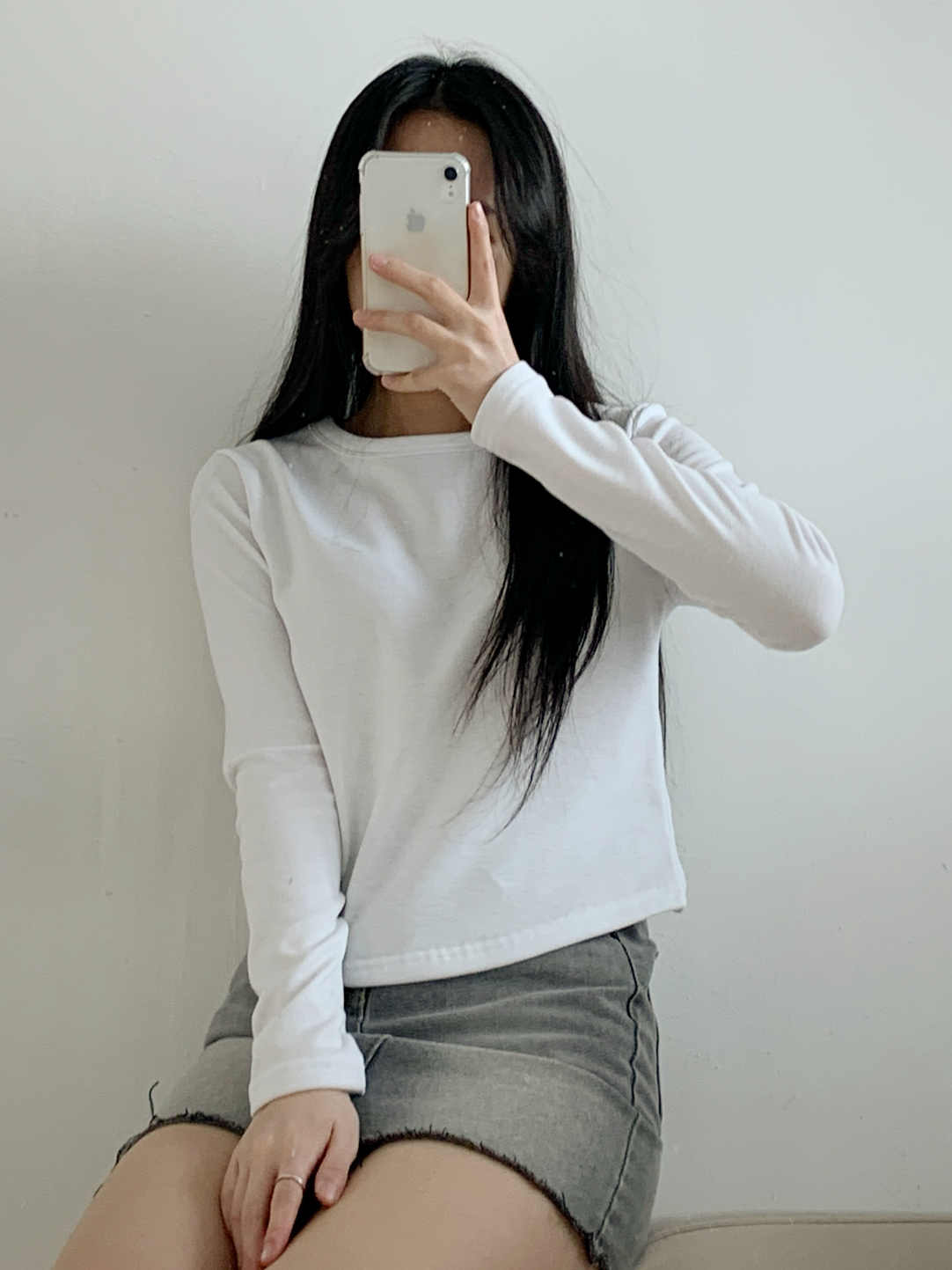 裏起毛ラウンドヘムクロップドTシャツ | 詳細画像6
