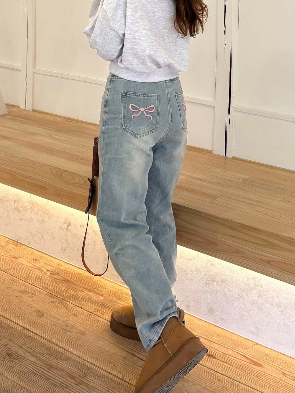 リボンポケットワイドデニムパンツ | 詳細画像14