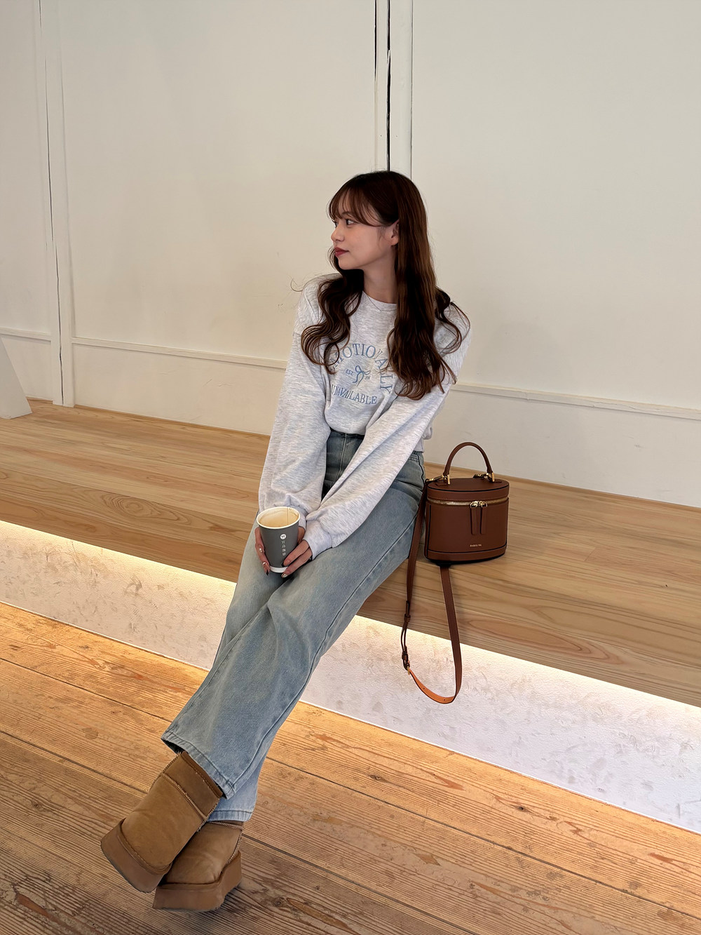 リボンポケットワイドデニムパンツ | レディースファッション