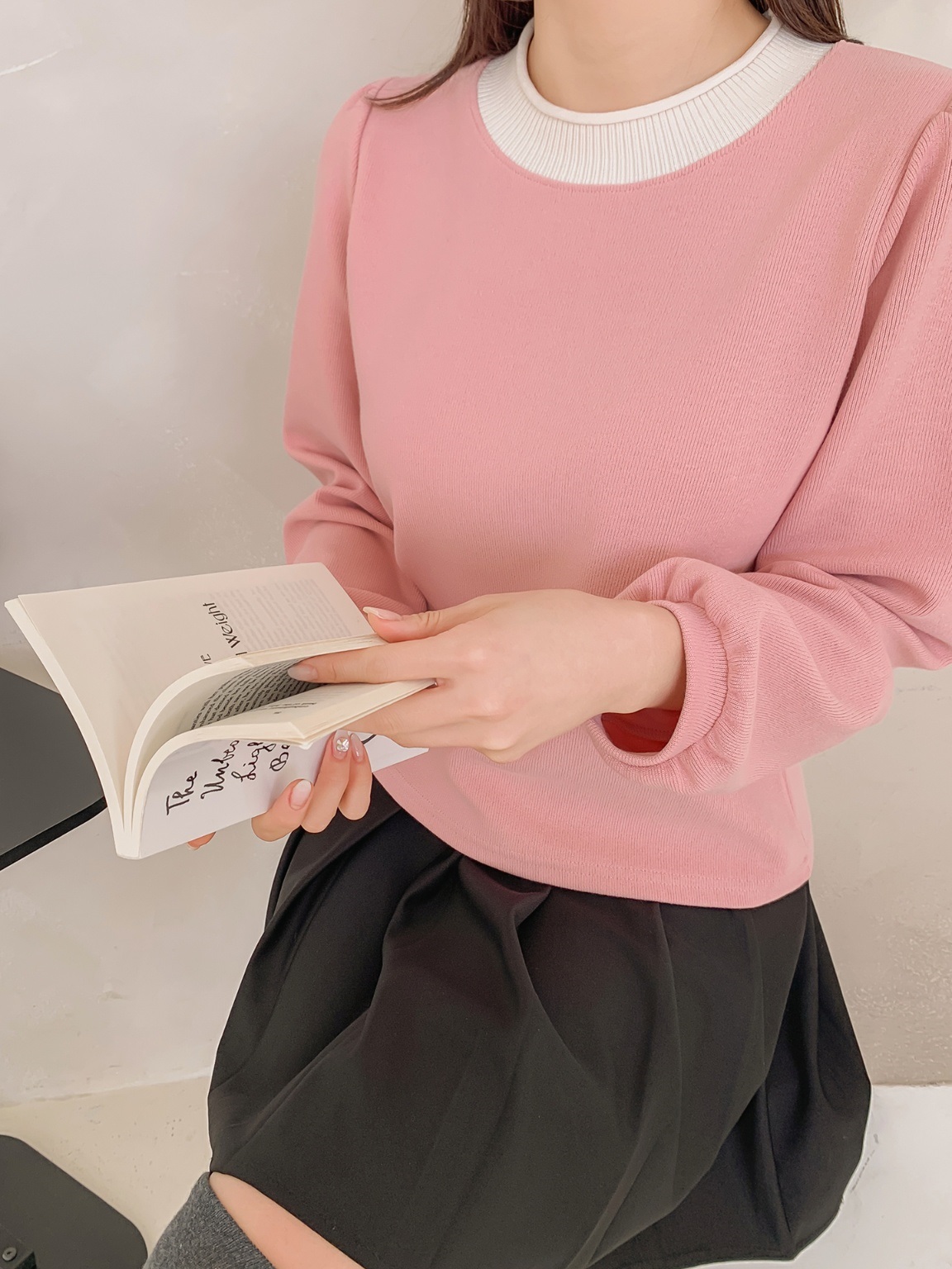 ロールリブハーフネックTシャツ | 詳細画像17
