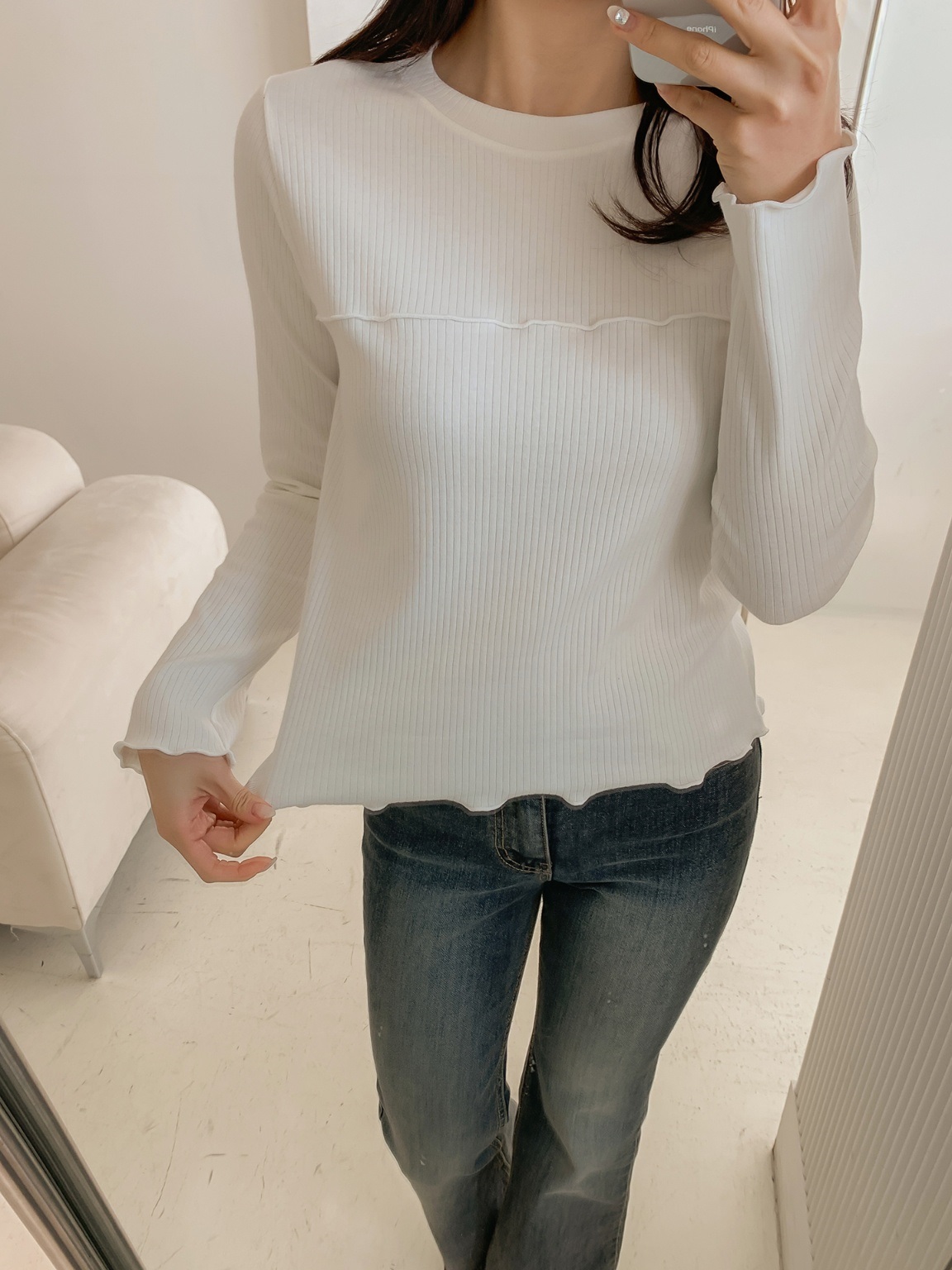 メロウヘムラインリブTシャツ | 詳細画像6