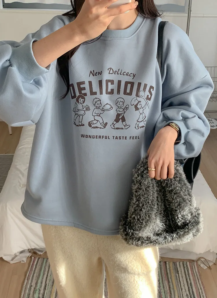 裏起毛DELICIOUSプリントスウェット | 詳細画像1