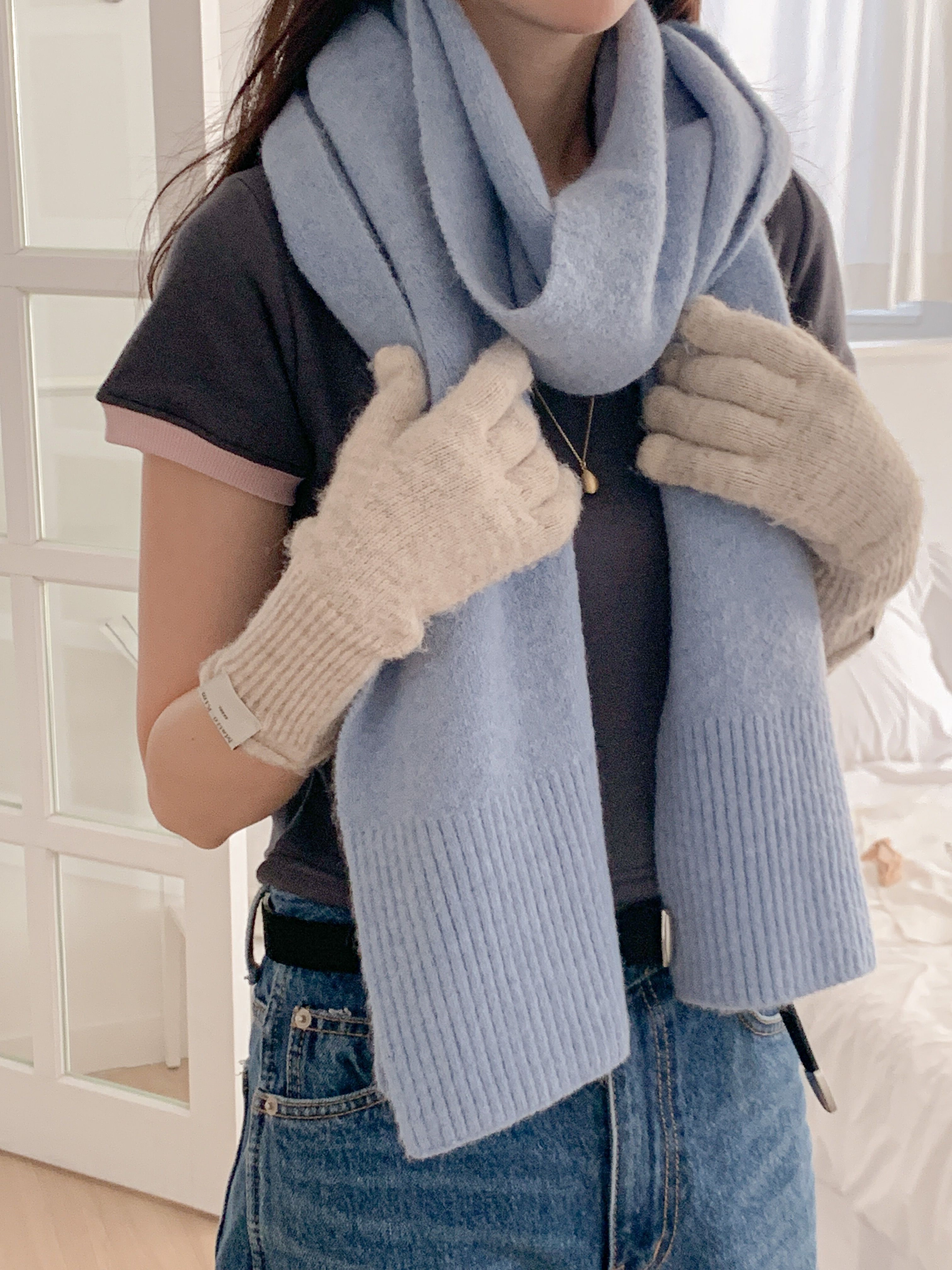 裏起毛配色クロップド半袖Tシャツ | 詳細画像4