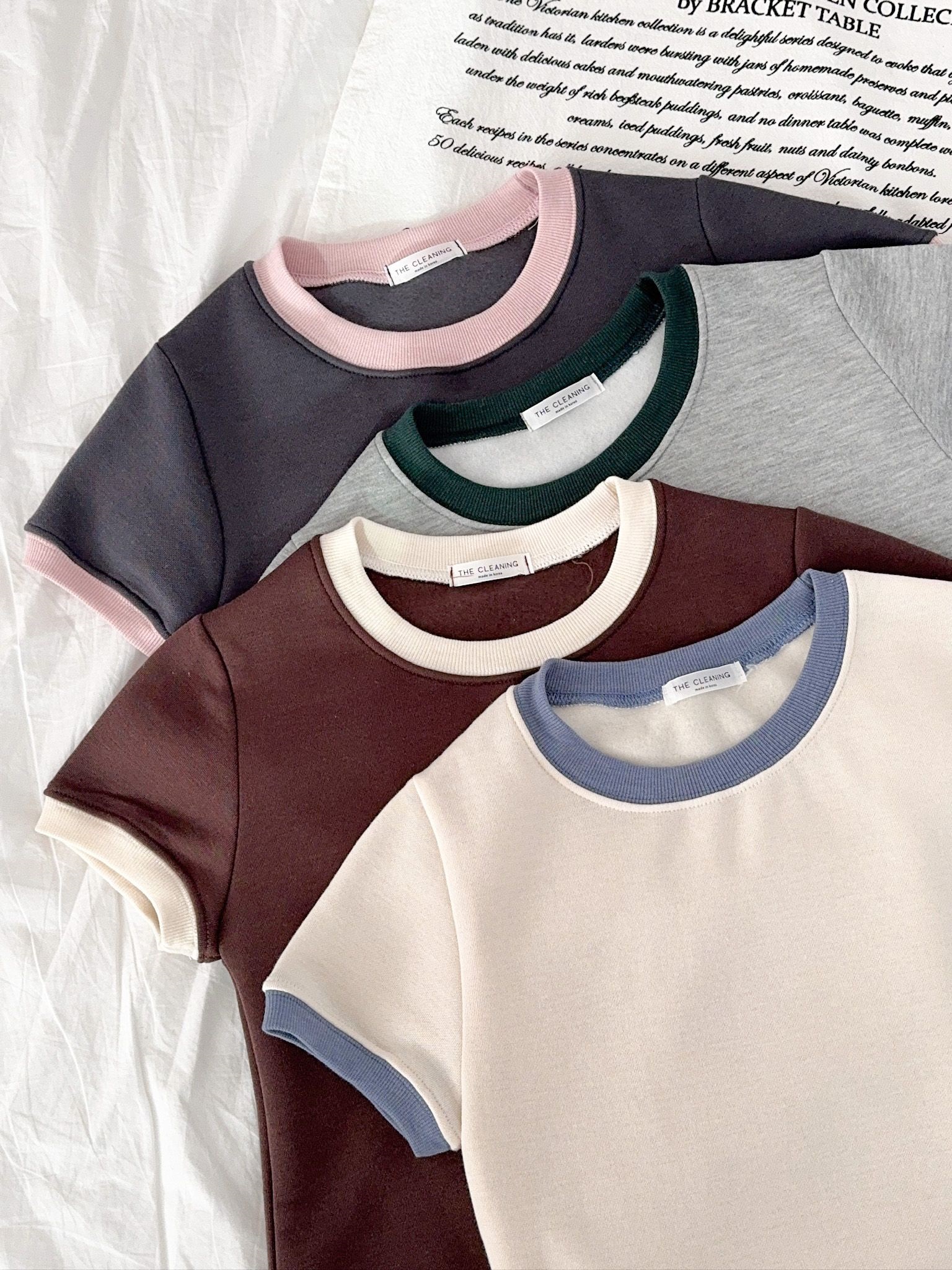 裏起毛配色クロップド半袖Tシャツ | 詳細画像10