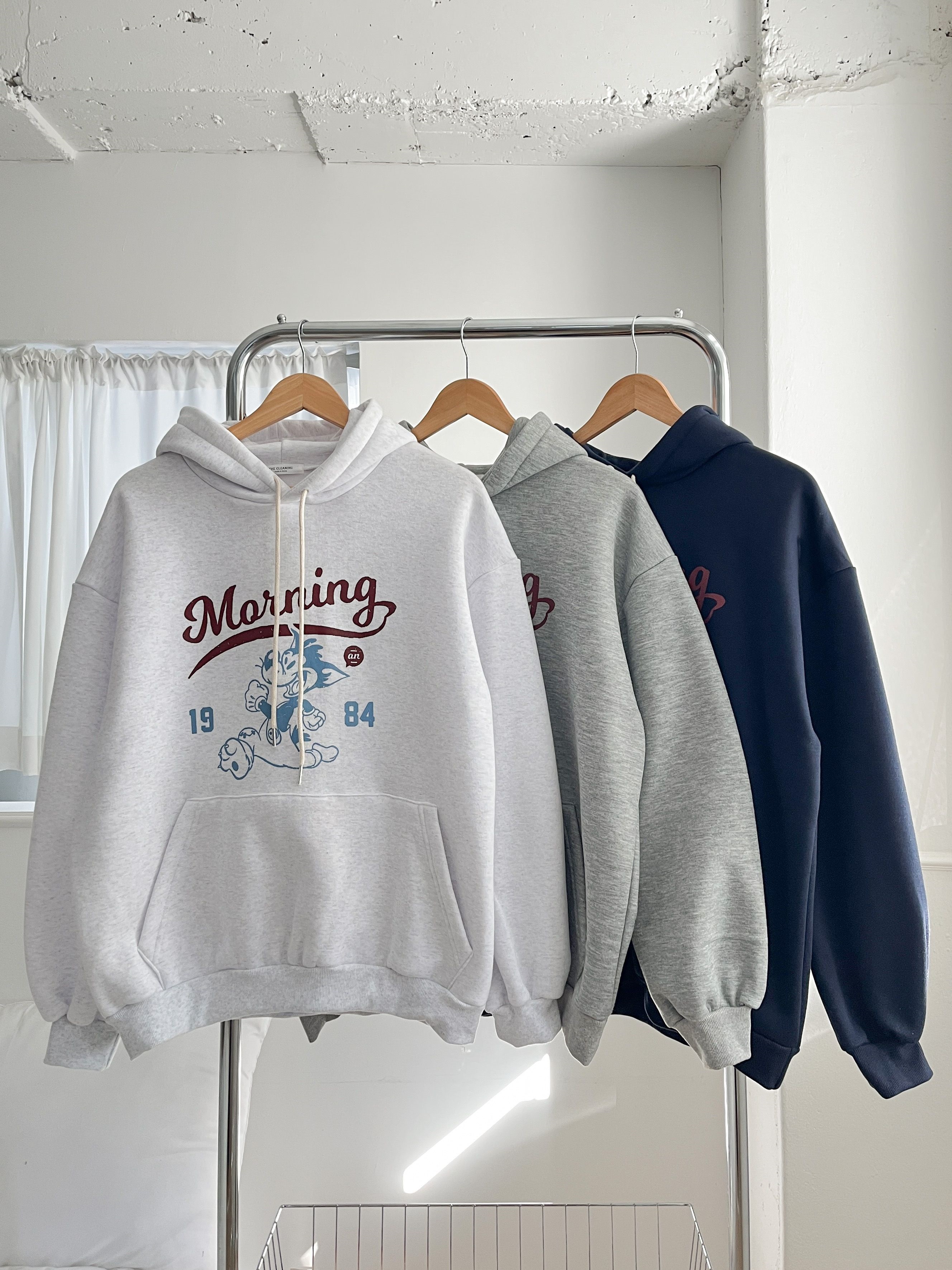 裏起毛Morningプリントマフポケットパーカー | 詳細画像9