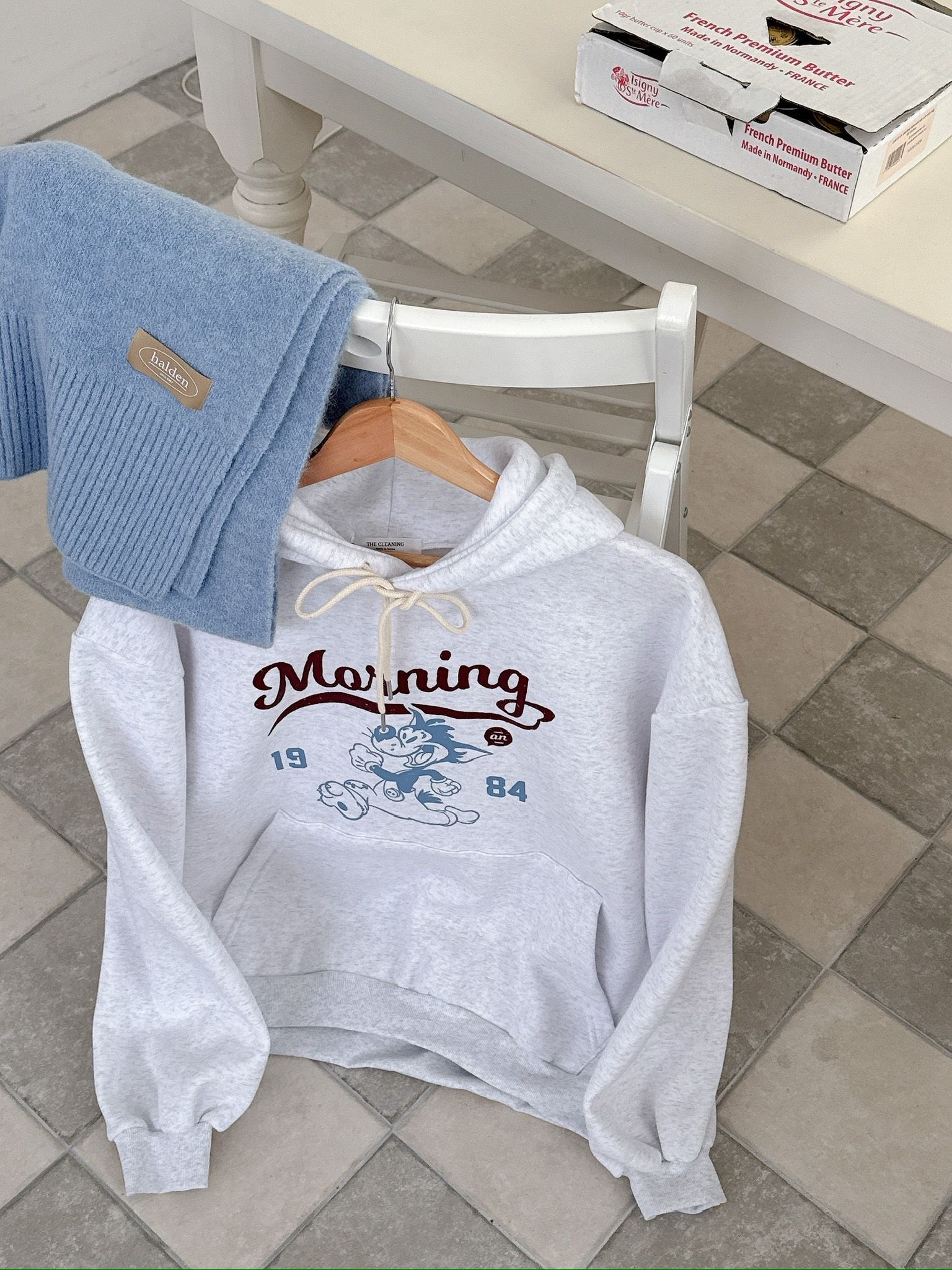 裏起毛Morningプリントマフポケットパーカー | 詳細画像10