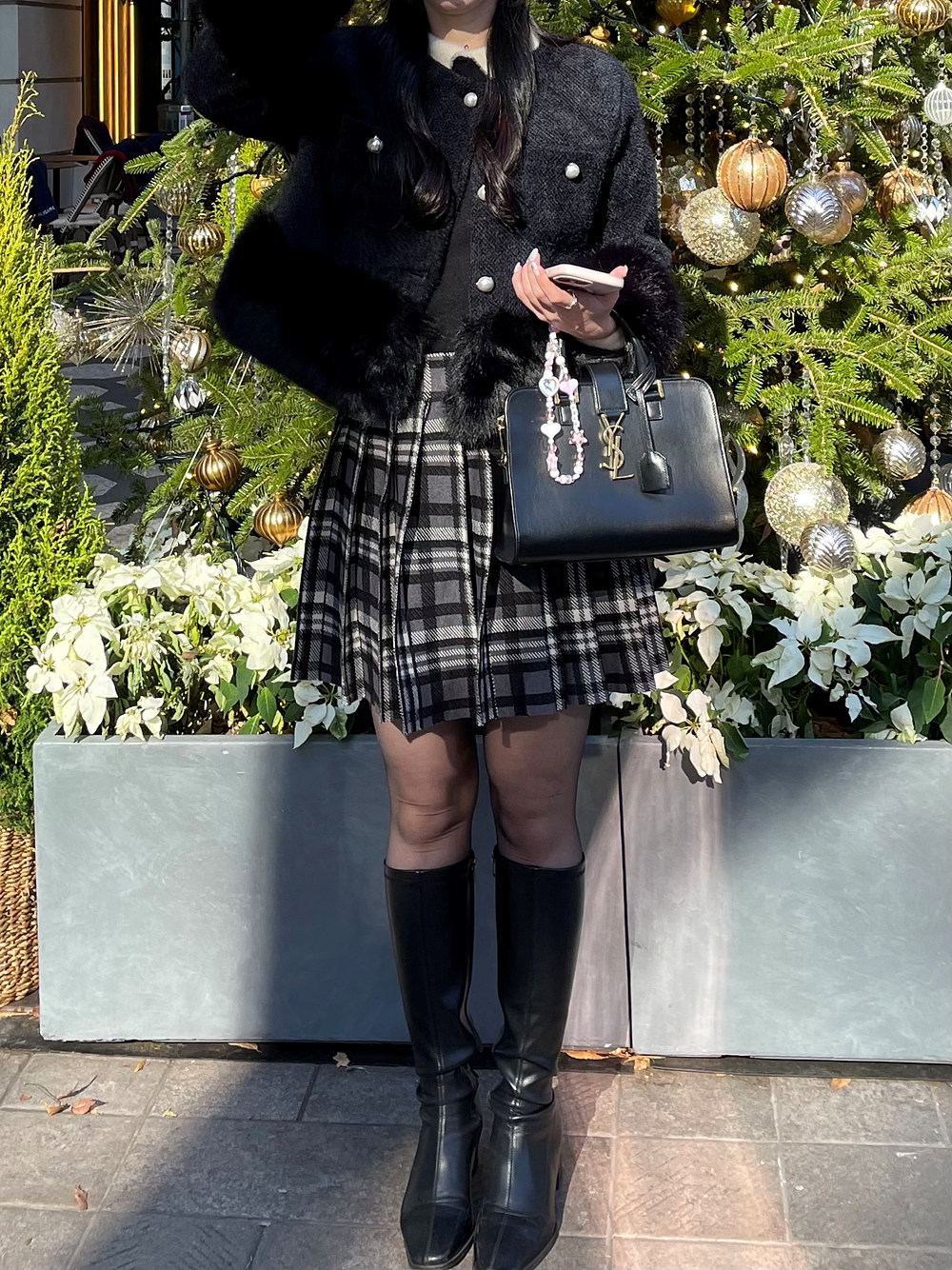 チェックニットプリーツミニスカート | レディースファッション通販