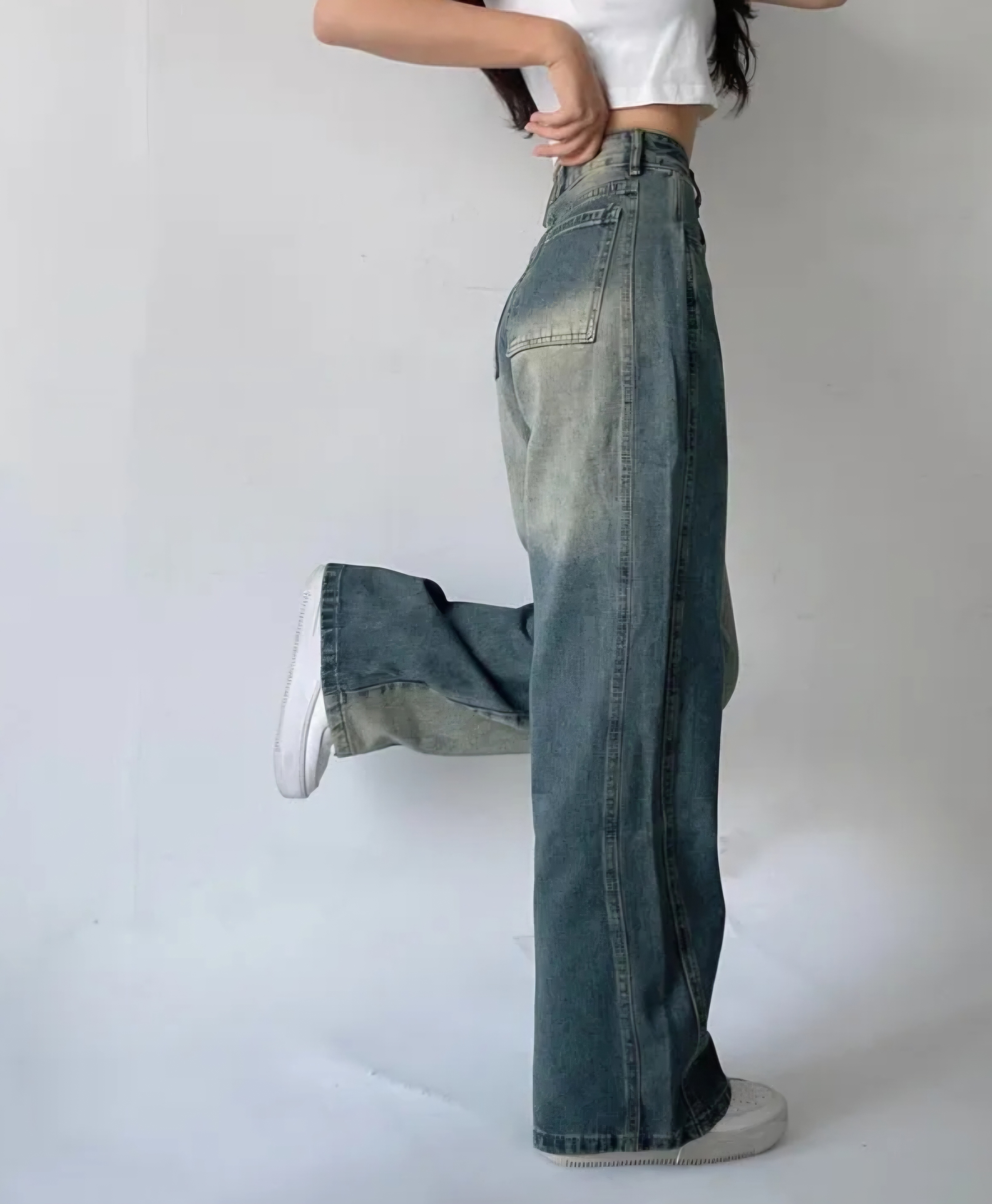 サイドタックボリュームアップデニムパンツ | 詳細画像6