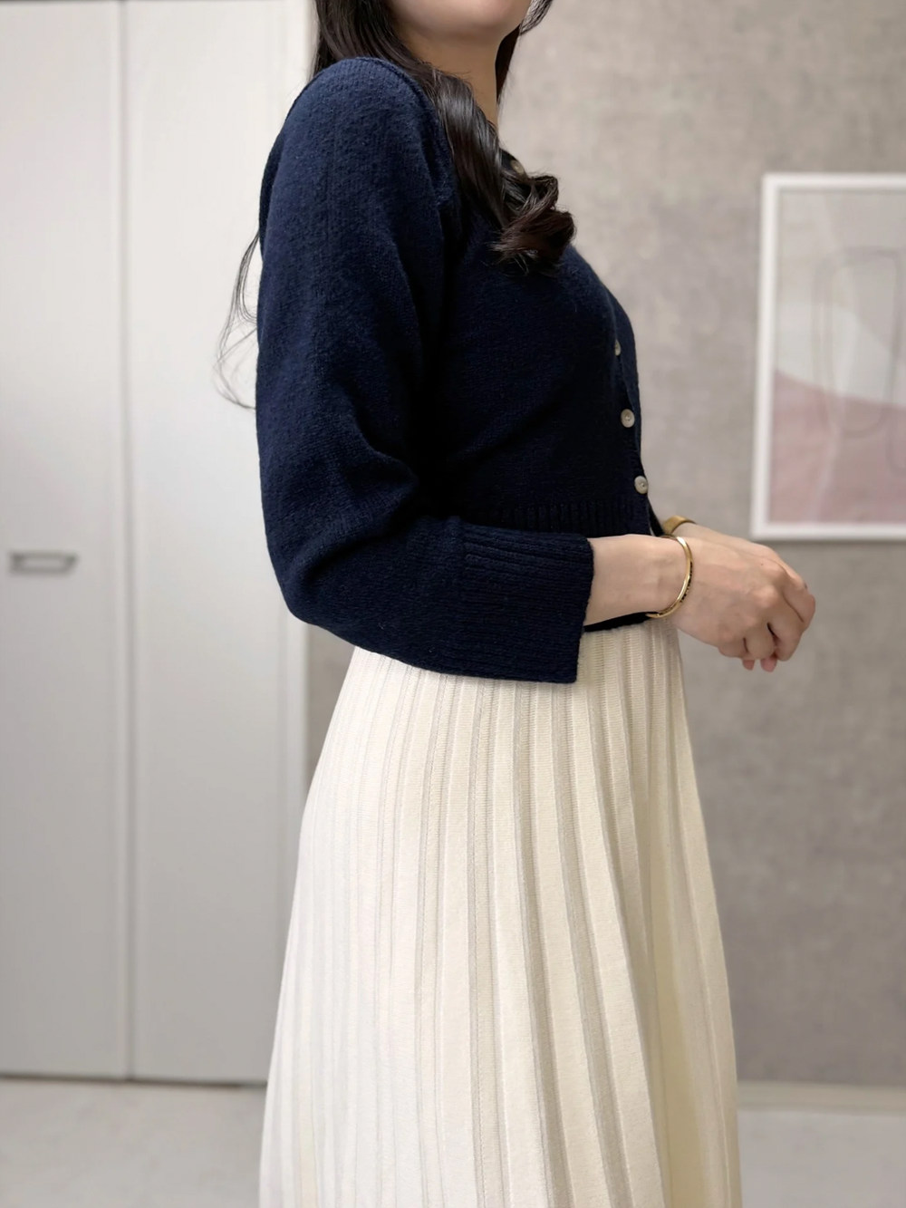 刺繍ロゴケーブルニットカーディガン | 詳細画像5