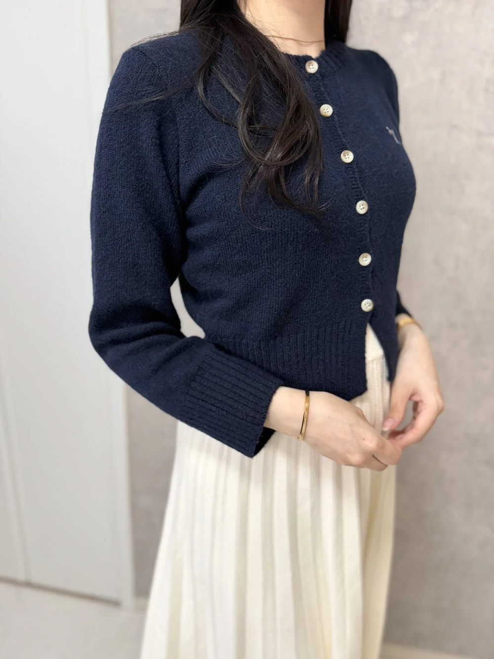 刺繍ロゴケーブルニットカーディガン | 詳細画像14