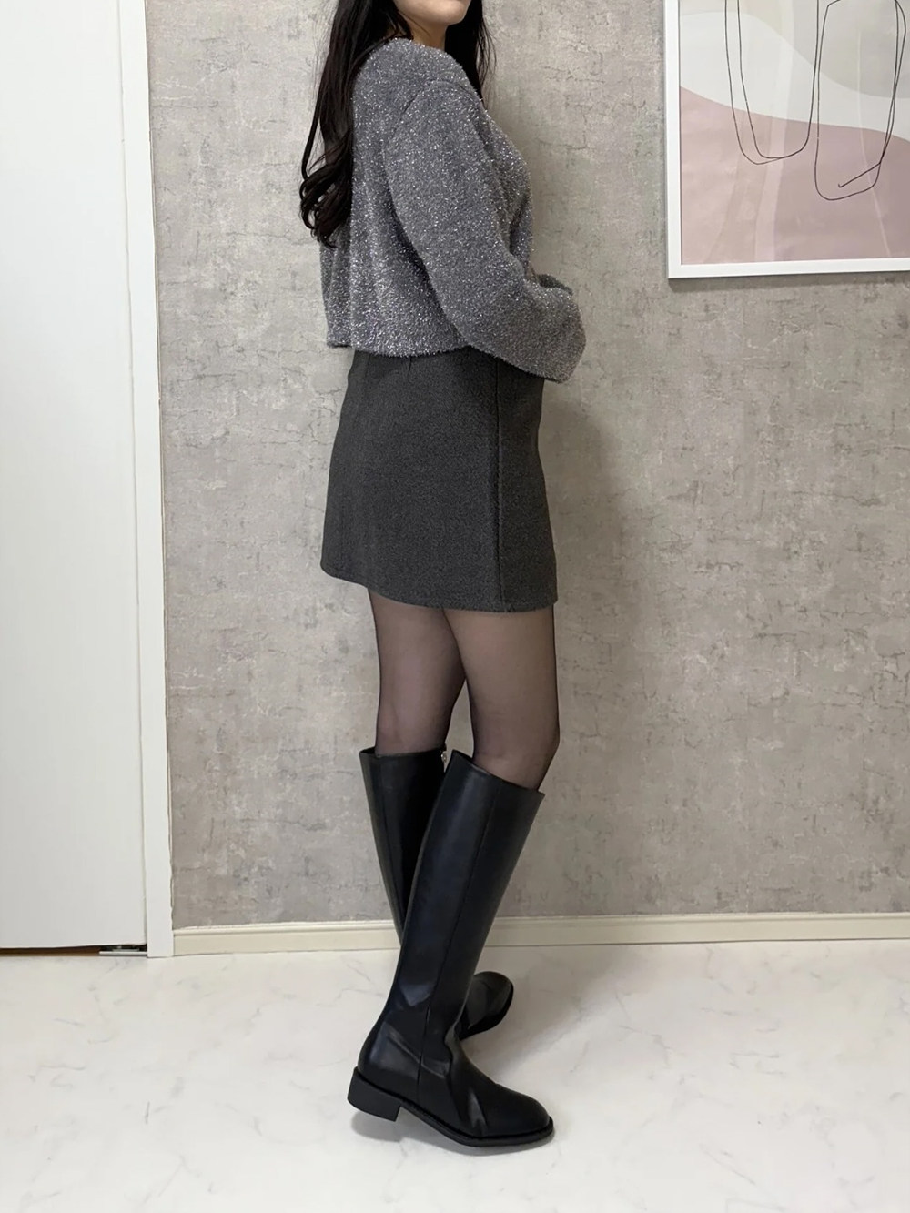 パンツ裏地ウール混フラップミニスカート | 詳細画像5