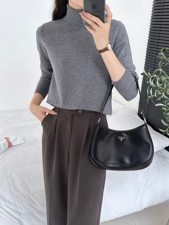 ウール混タートルネック長袖ニット | 詳細画像4