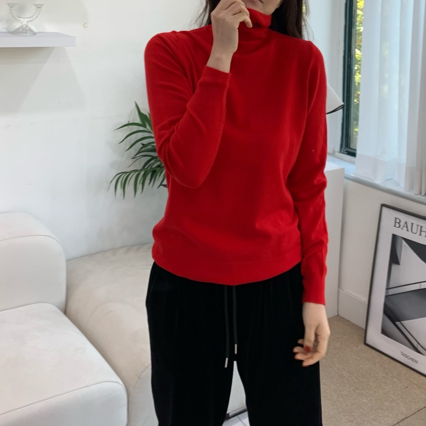 ウール混タートルネック長袖ニット | 詳細画像5