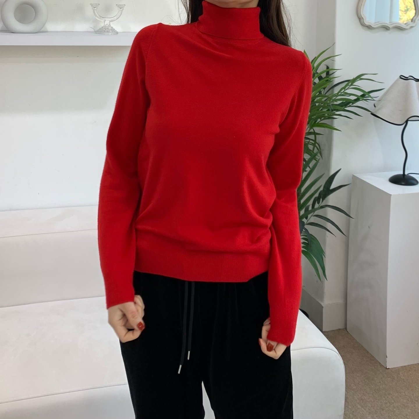 ウール混タートルネック長袖ニット | 詳細画像8