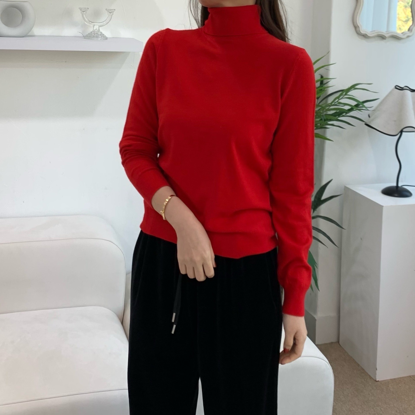 ウール混タートルネック長袖ニット | 詳細画像10