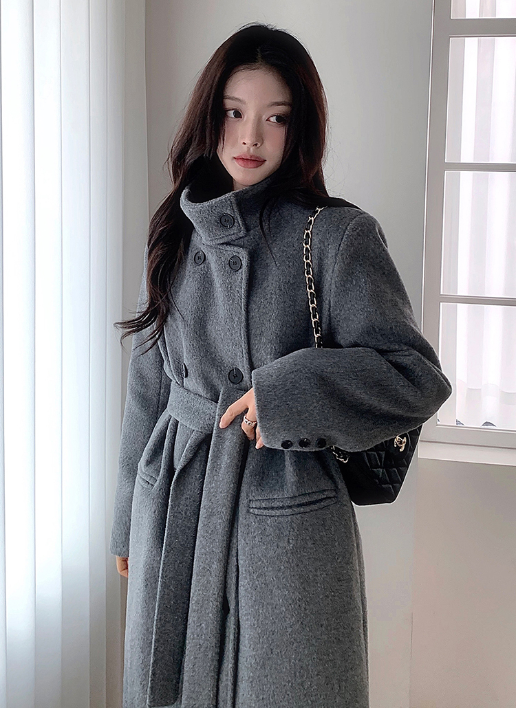 eleventy イレブンティ　6ボタンダブルツィードコート　新品購入　未使用 ストラップ付ダウン裏地スタンドカラーダブルボタンコート