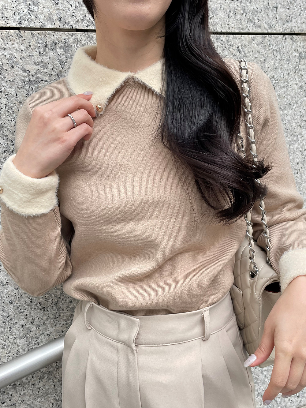 配色カラーファータッチニット | 詳細画像5