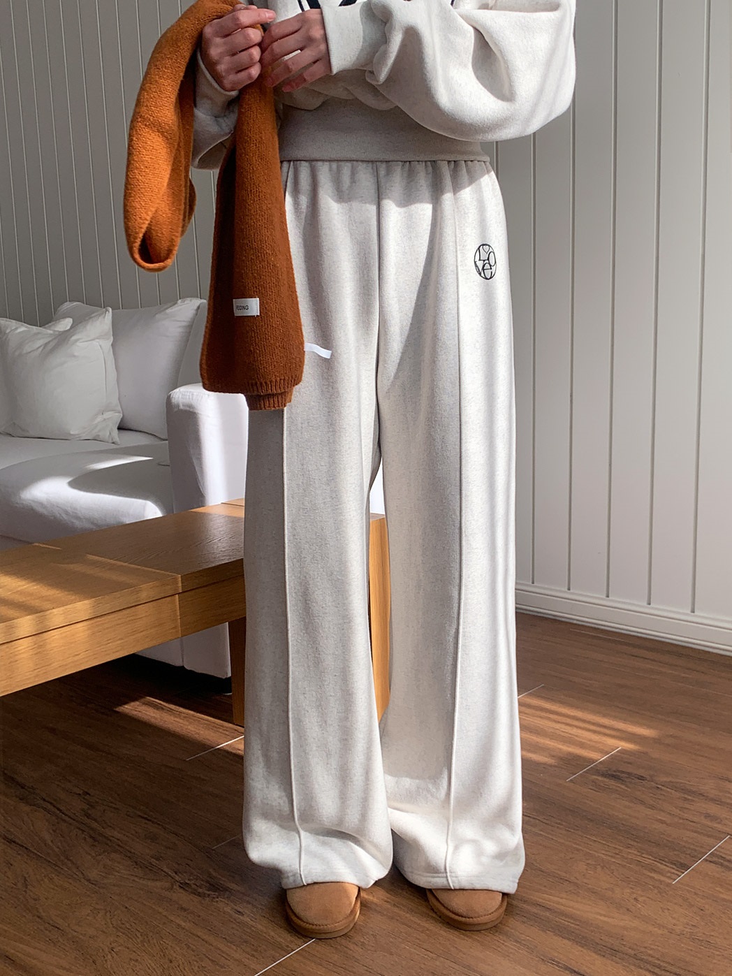 裏起毛Loveハート刺繍スウェット&ワイドパンツSET | 詳細画像7