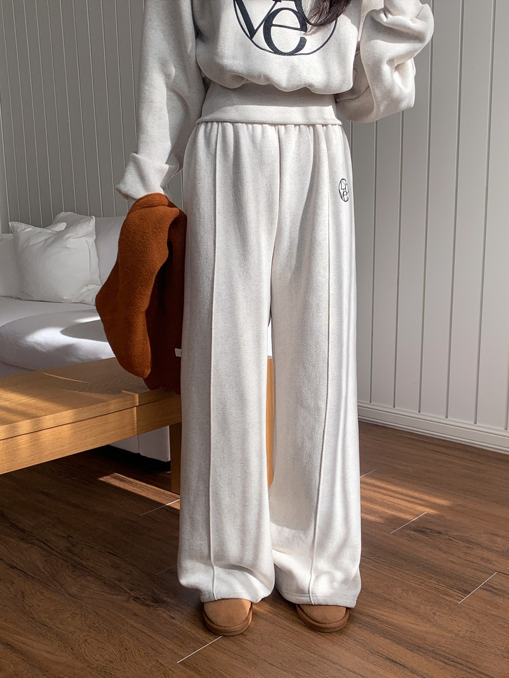 裏起毛Loveハート刺繍スウェット&ワイドパンツSET | 詳細画像8