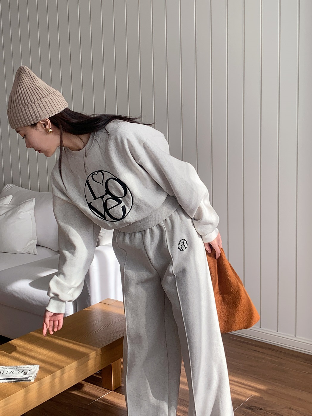 裏起毛Loveハート刺繍スウェット&ワイドパンツSET | 詳細画像10