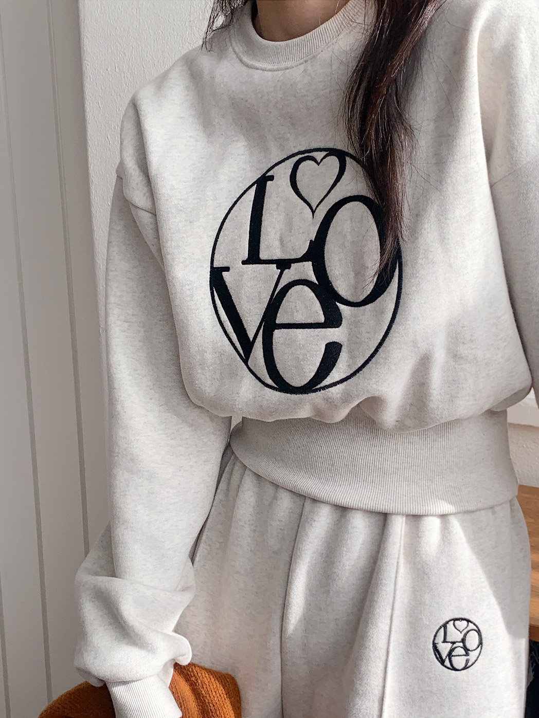 裏起毛Loveハート刺繍スウェット&ワイドパンツSET | 詳細画像13