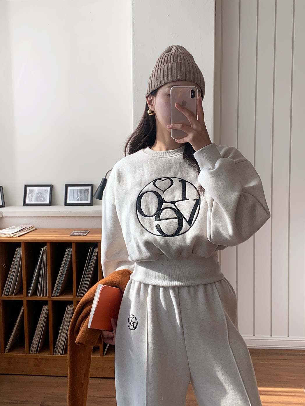 裏起毛Loveハート刺繍スウェット&ワイドパンツSET | 詳細画像15