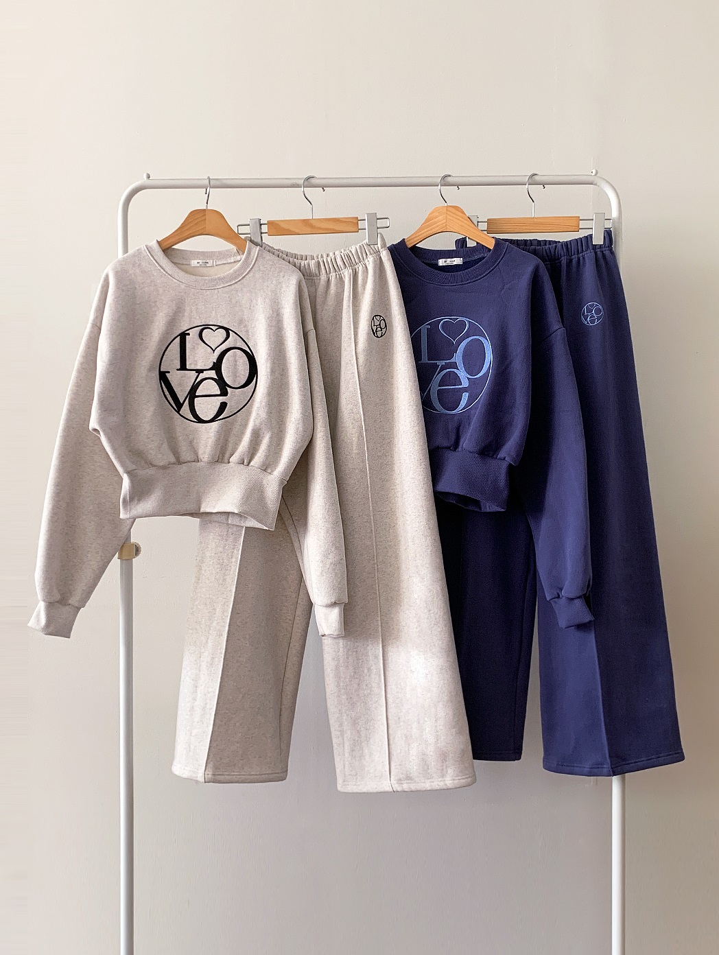 裏起毛Loveハート刺繍スウェット&ワイドパンツSET | 詳細画像17