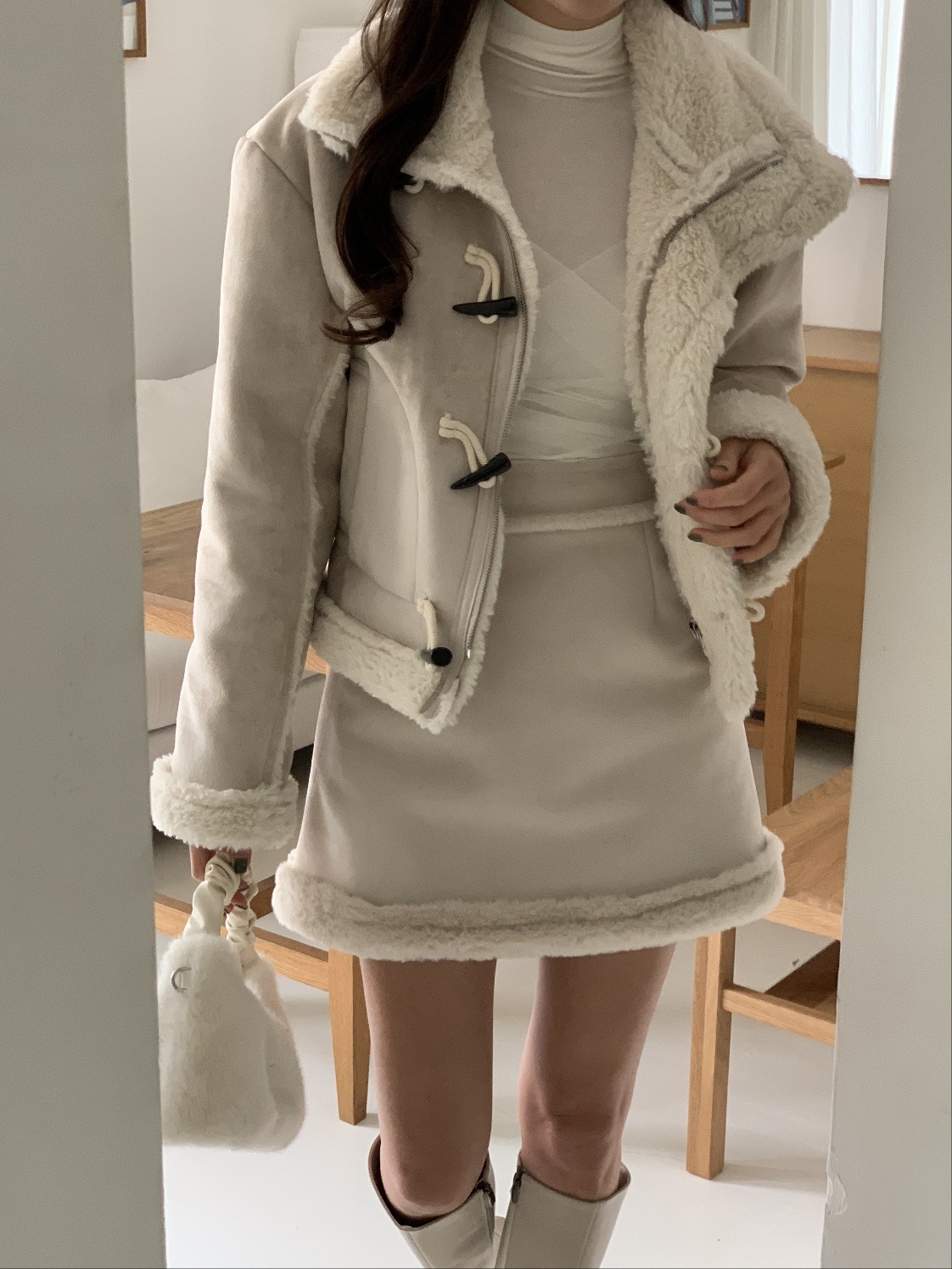 2WAYトグルボタンムートン調ジャケット | 詳細画像15