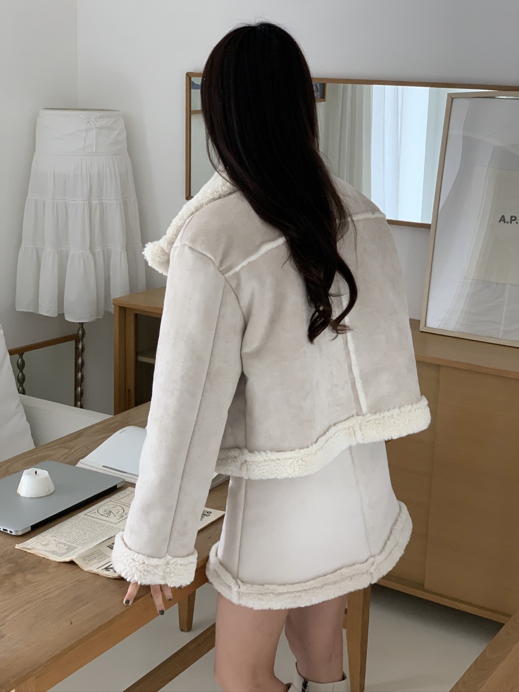 2WAYトグルボタンムートン調ジャケット | 詳細画像13