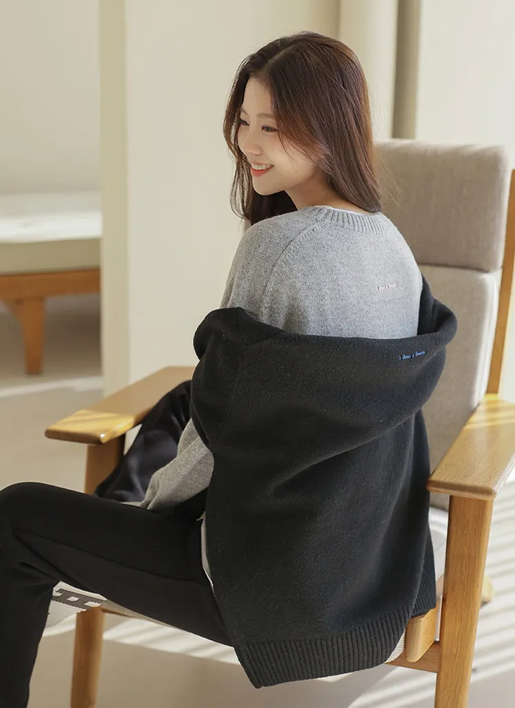 バックミニ英字刺繍ニット | chicfox | 詳細画像1