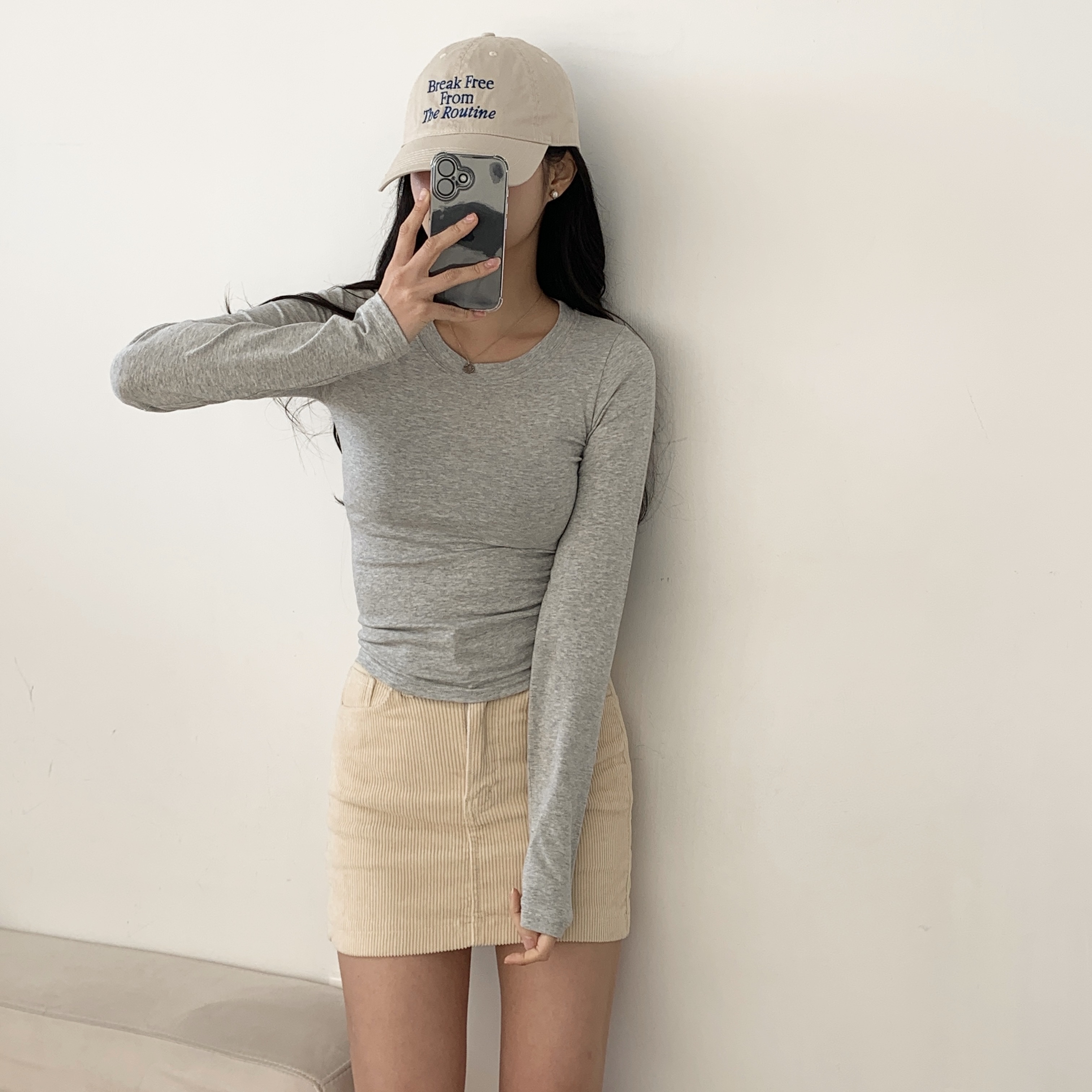 ラウンドネックスリム長袖Tシャツ | 詳細画像20