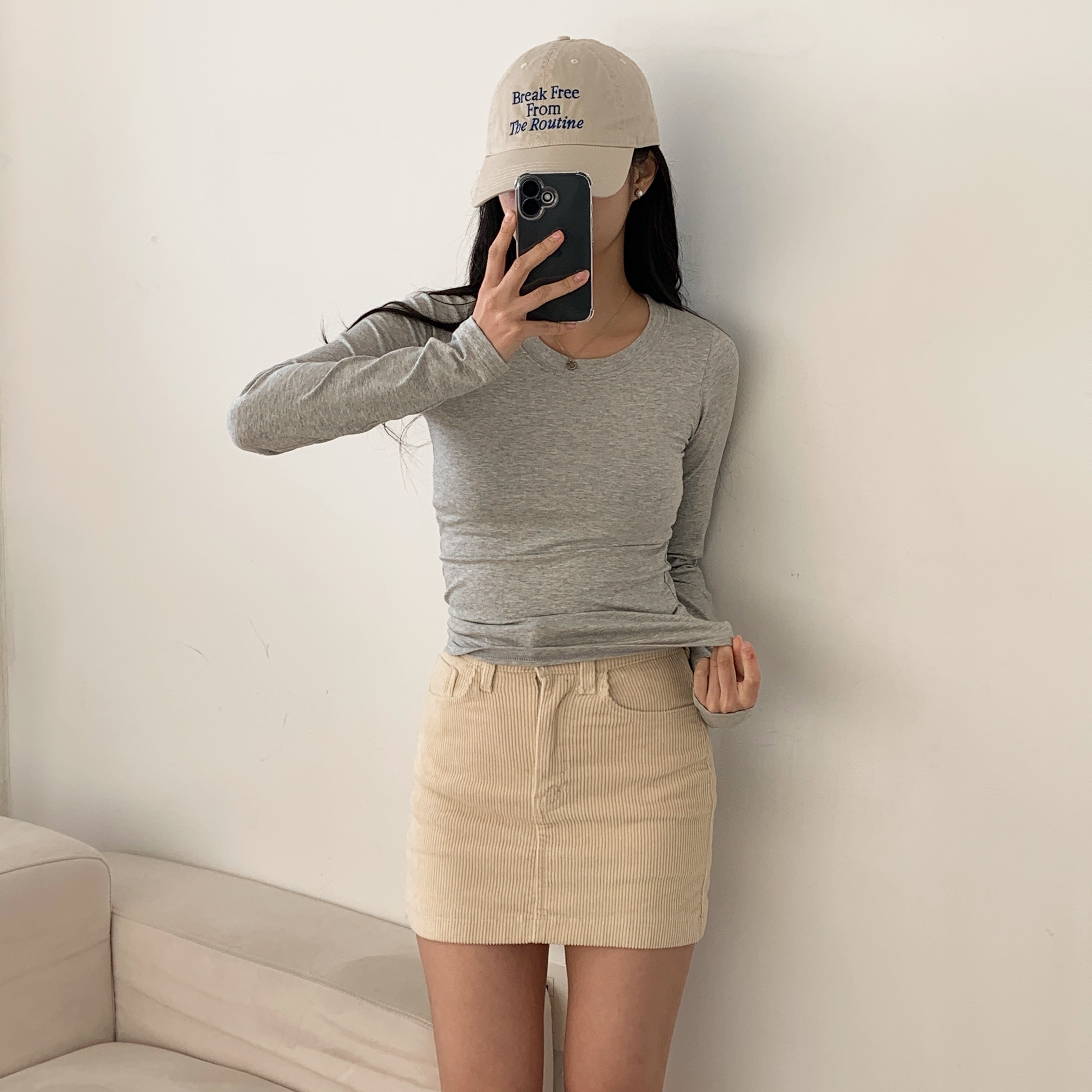 ラウンドネックスリム長袖Tシャツ | 詳細画像17