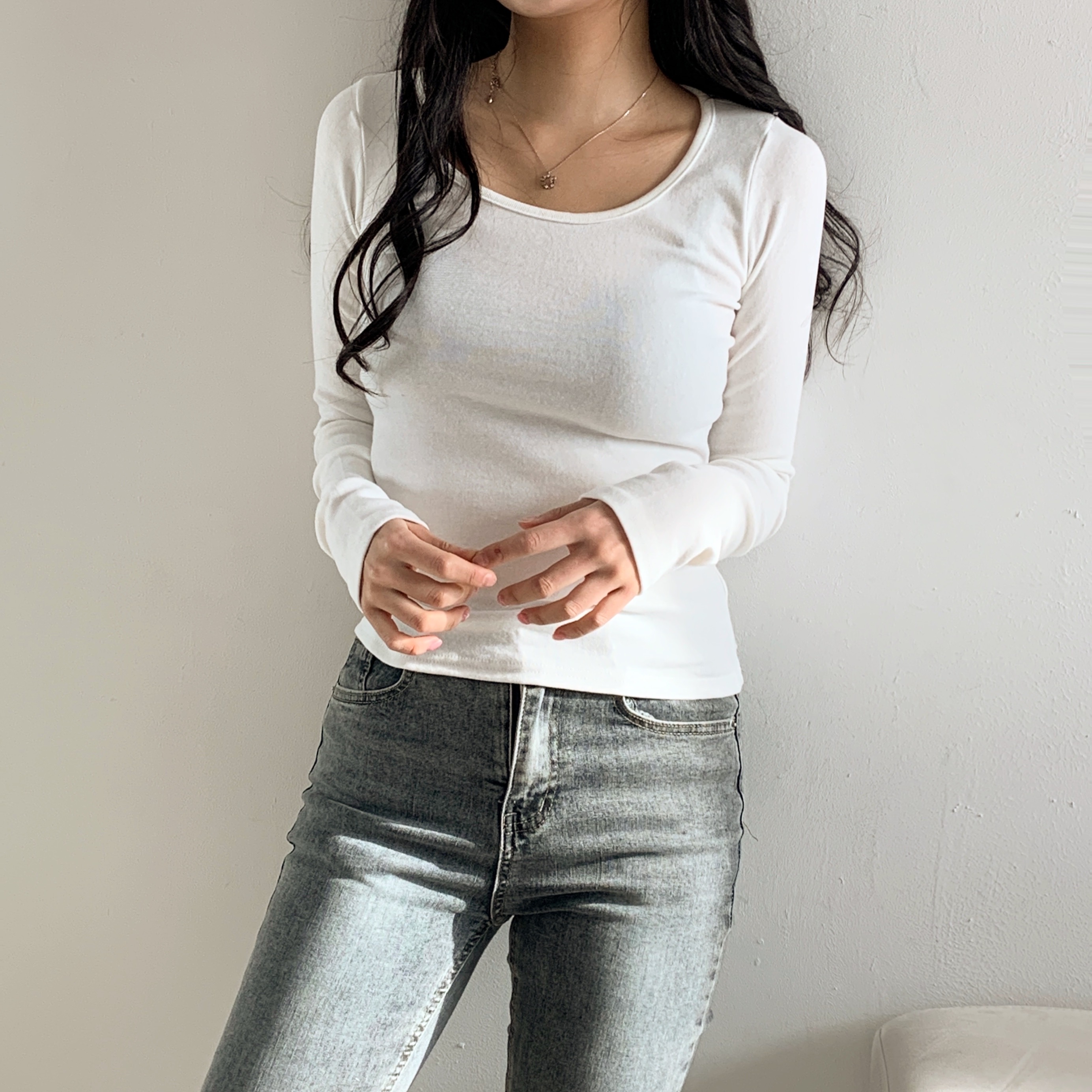 ワイドネックスリムクロップドTシャツ | 詳細画像16