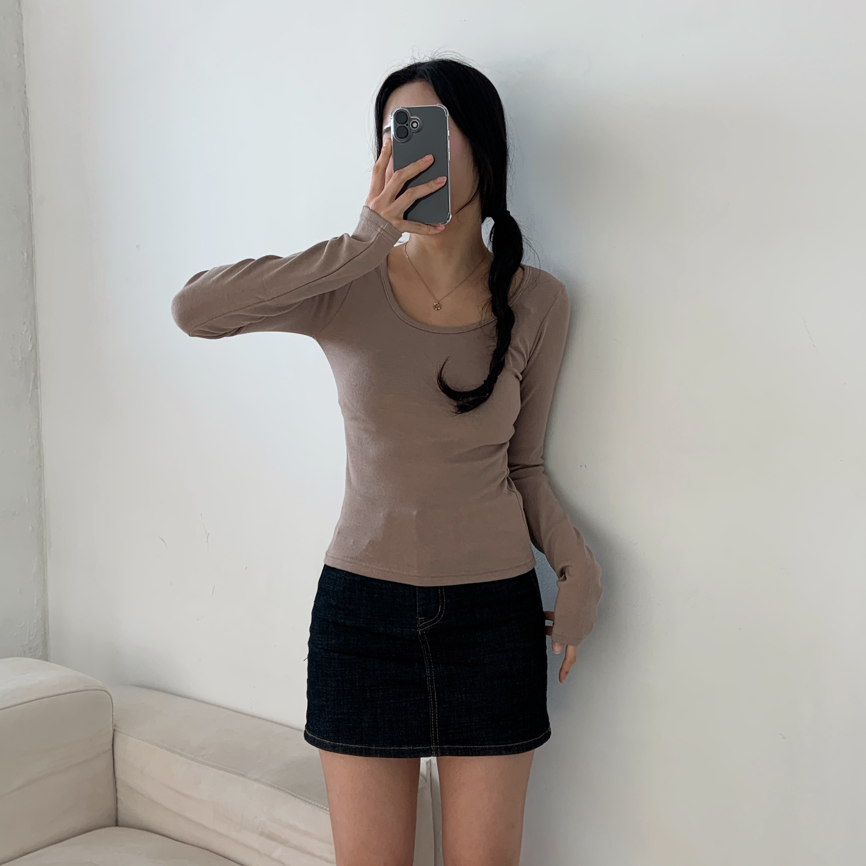 ワイドネックスリムクロップドTシャツ | 詳細画像10