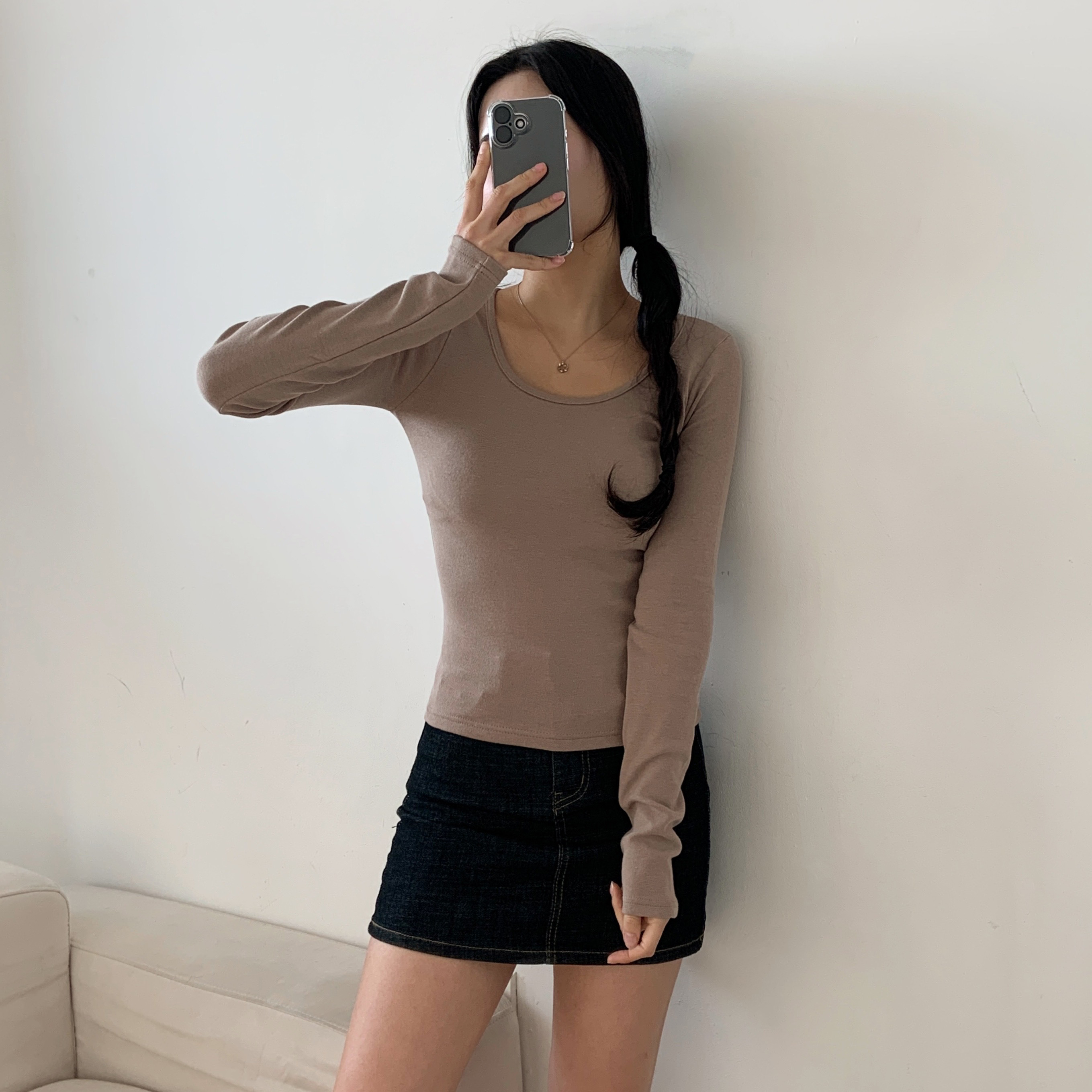 ワイドネックスリムクロップドTシャツ | 詳細画像11