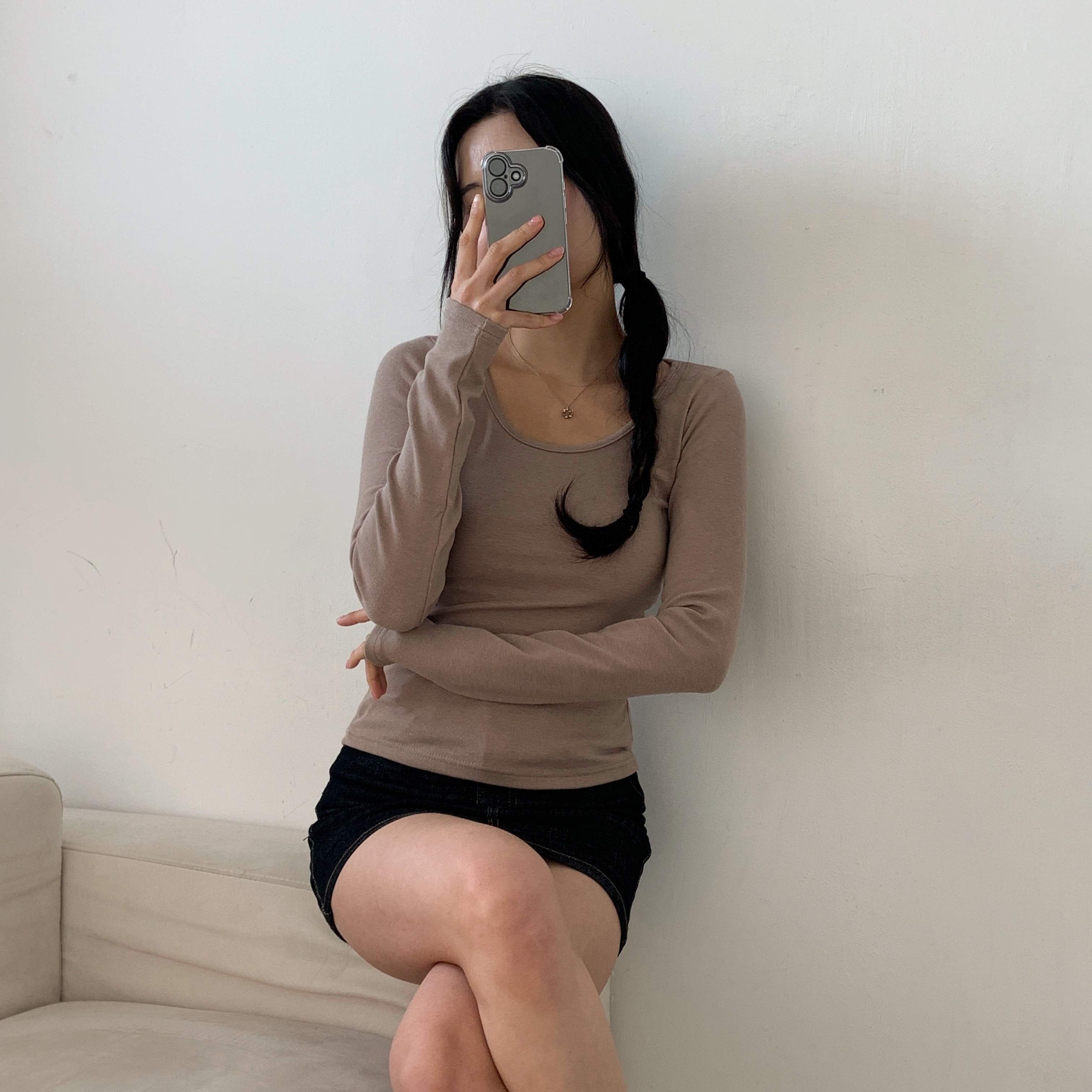 ワイドネックスリムクロップドTシャツ | 詳細画像12