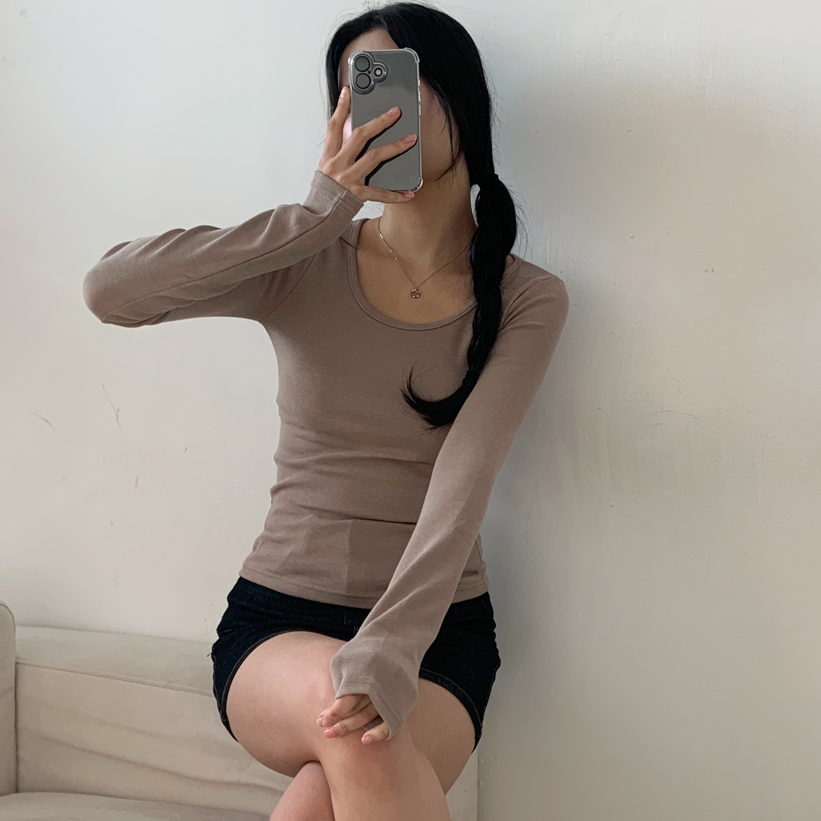 ワイドネックスリムクロップドTシャツ | 詳細画像8